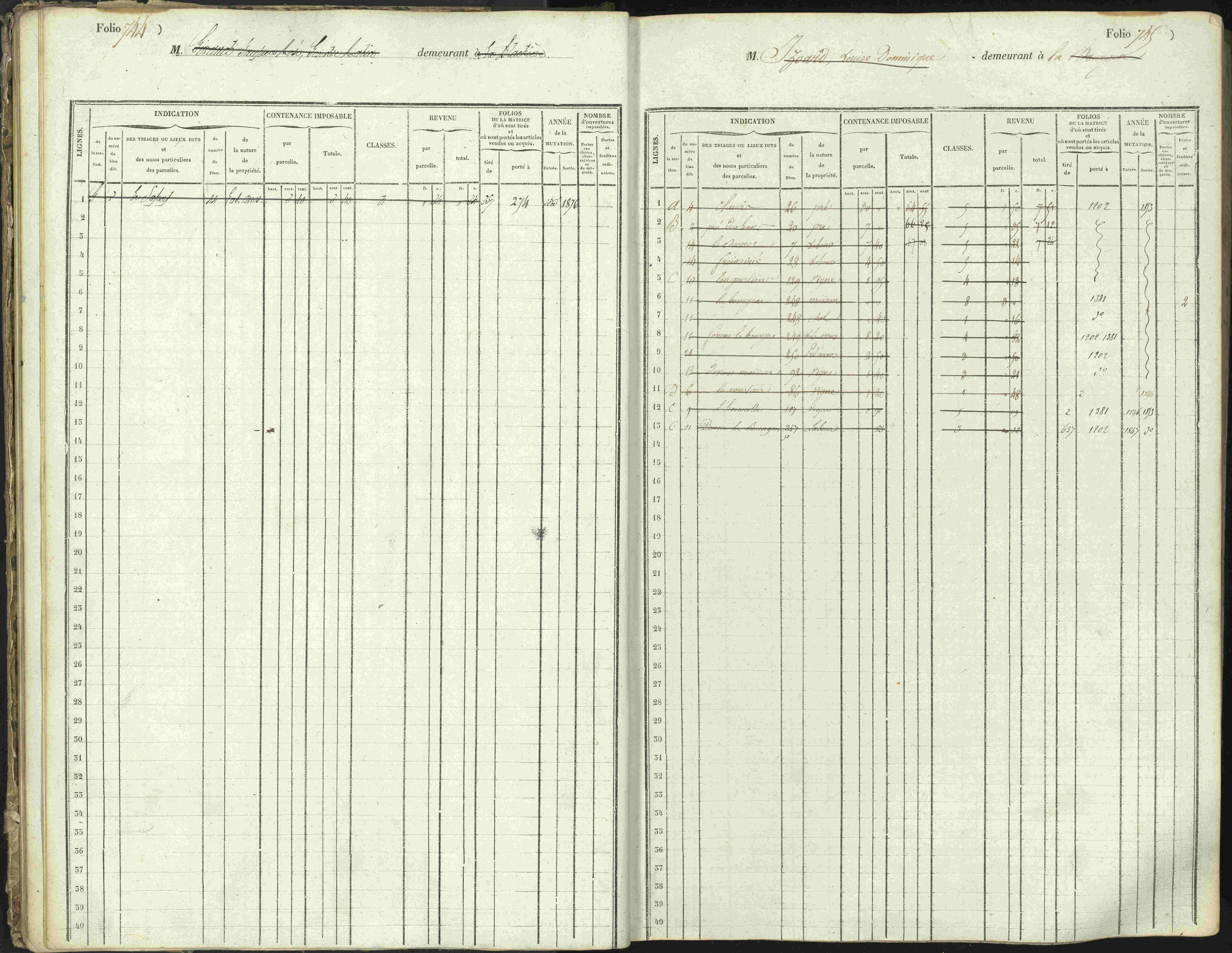 L'Argentière-la-Bessée - 3 P 146/1 - 3 P 146/1 - Matrice, folios 701-1420. 