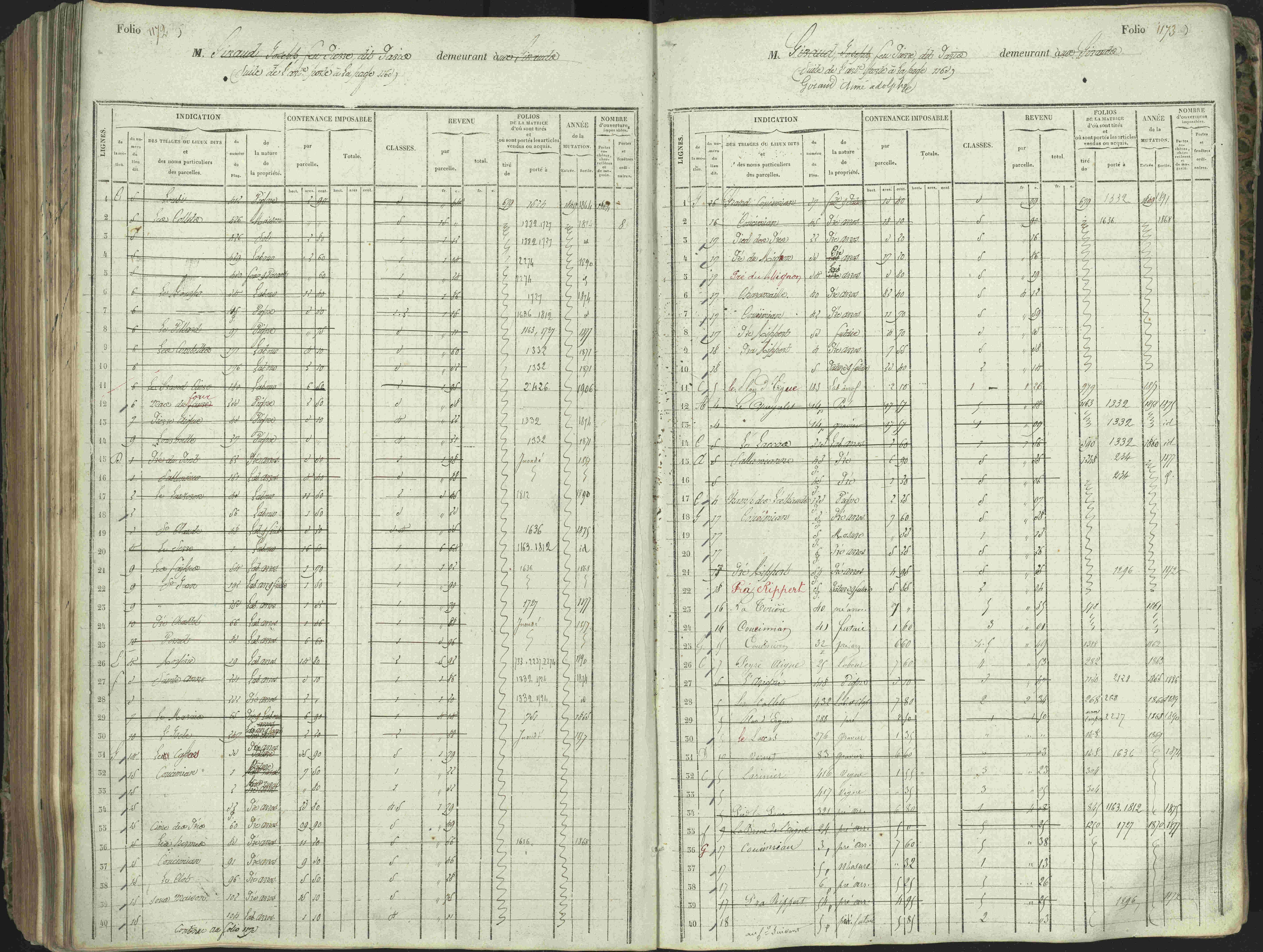 L'Argentière-la-Bessée - 3 P 146/1 - 3 P 146/1 - Matrice, folios 701-1420. 