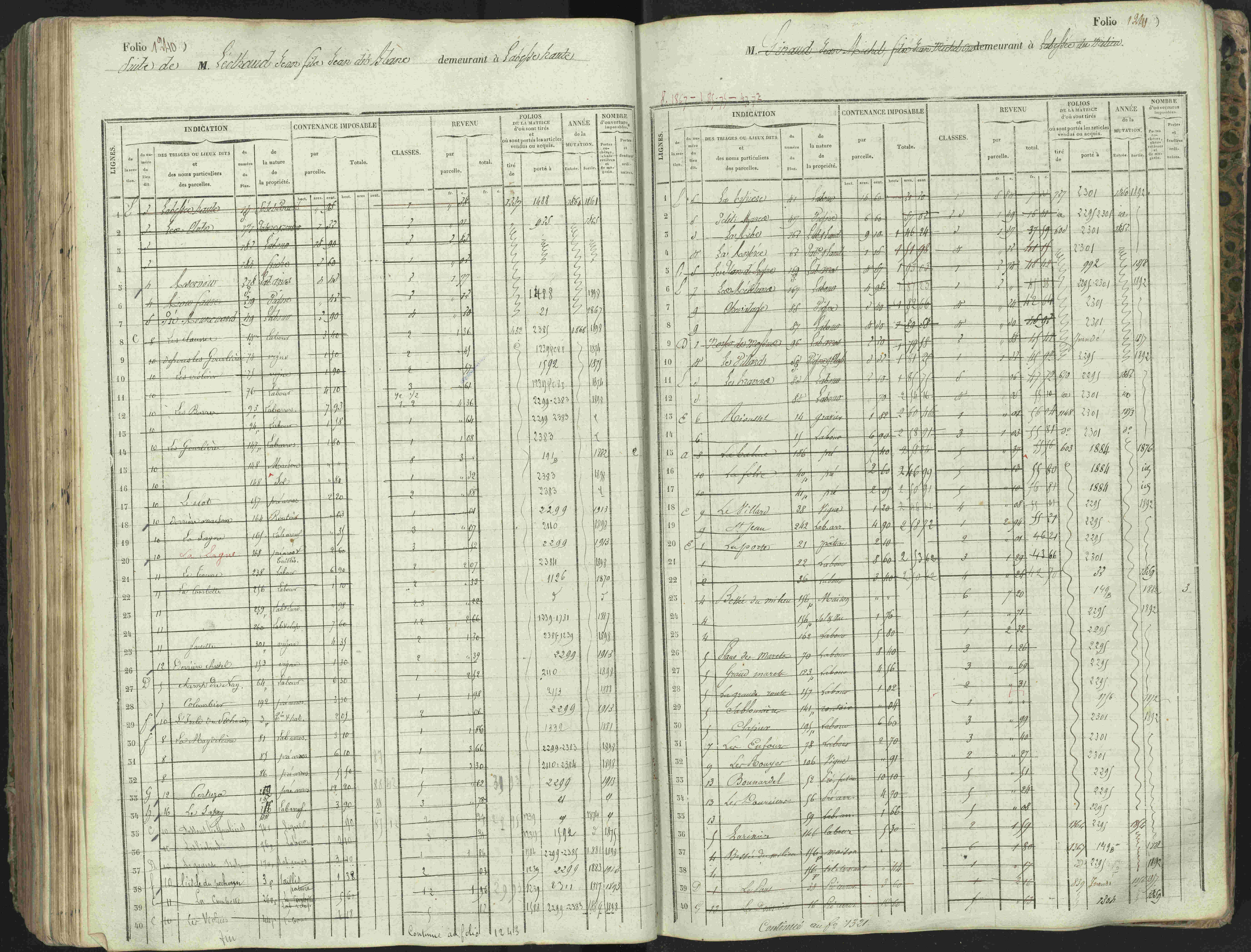 L'Argentière-la-Bessée - 3 P 146/1 - 3 P 146/1 - Matrice, folios 701-1420. 