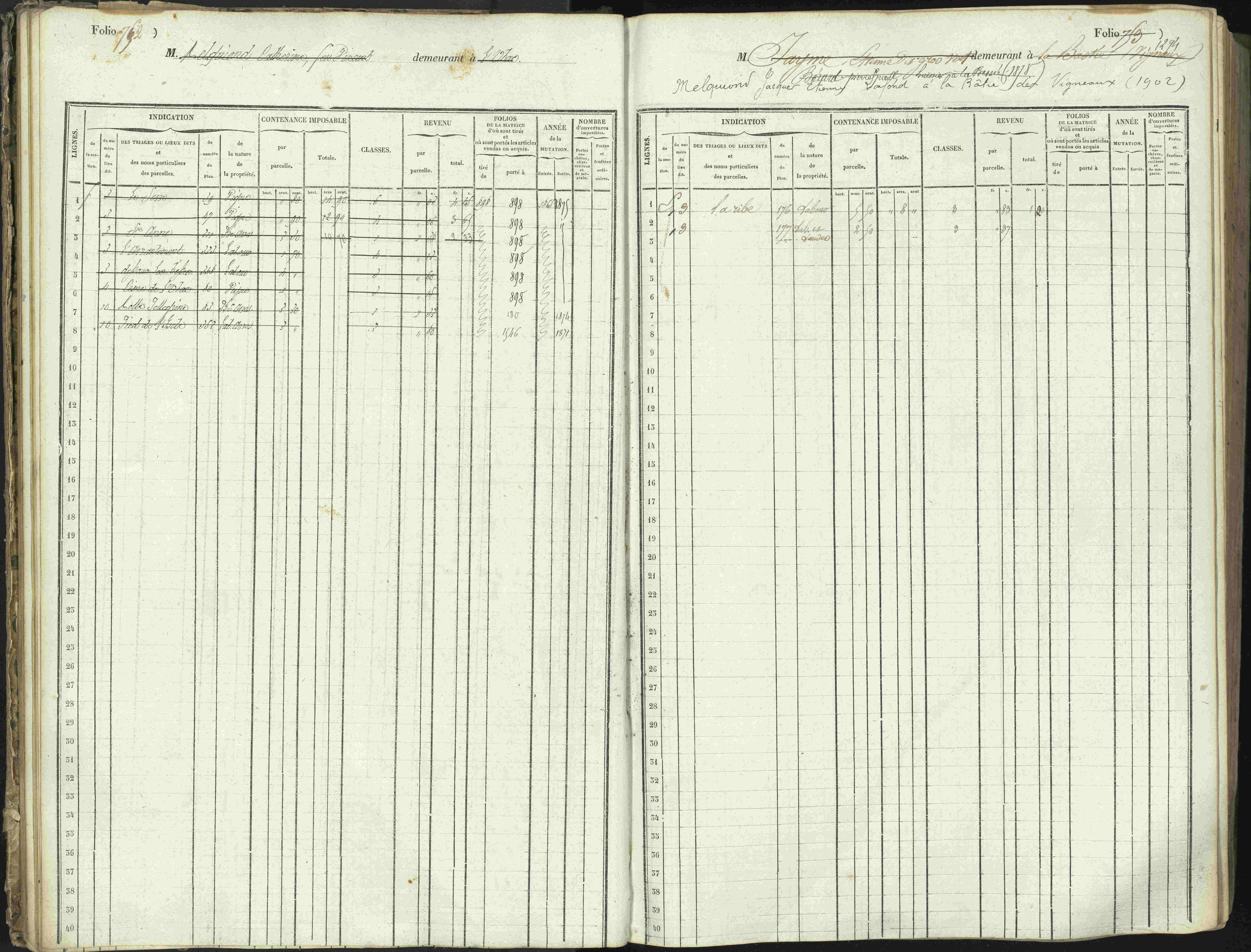 L'Argentière-la-Bessée - 3 P 146/1 - 3 P 146/1 - Matrice, folios 701-1420. 
