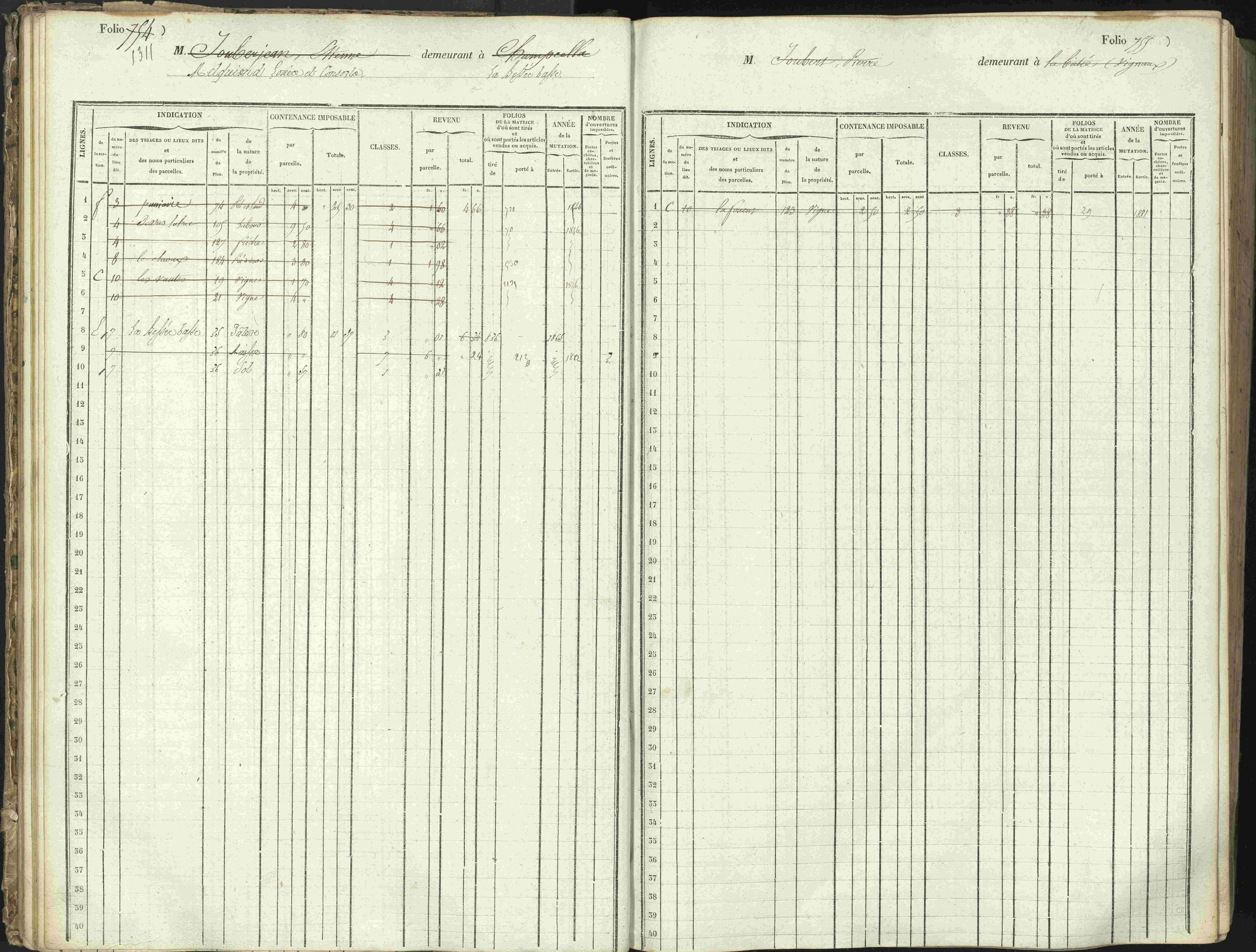 L'Argentière-la-Bessée - 3 P 146/1 - 3 P 146/1 - Matrice, folios 701-1420. 