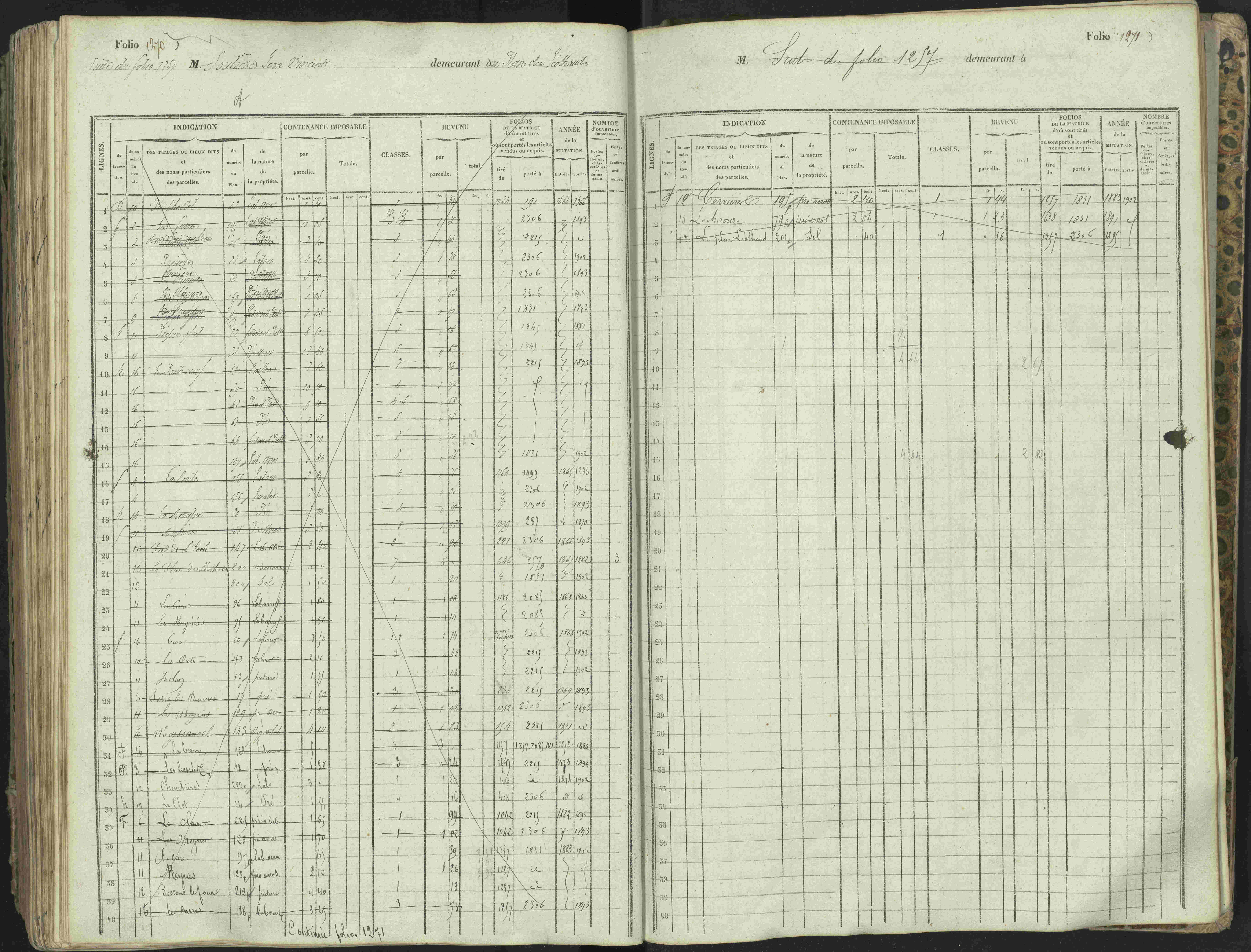 L'Argentière-la-Bessée - 3 P 146/1 - 3 P 146/1 - Matrice, folios 701-1420. 