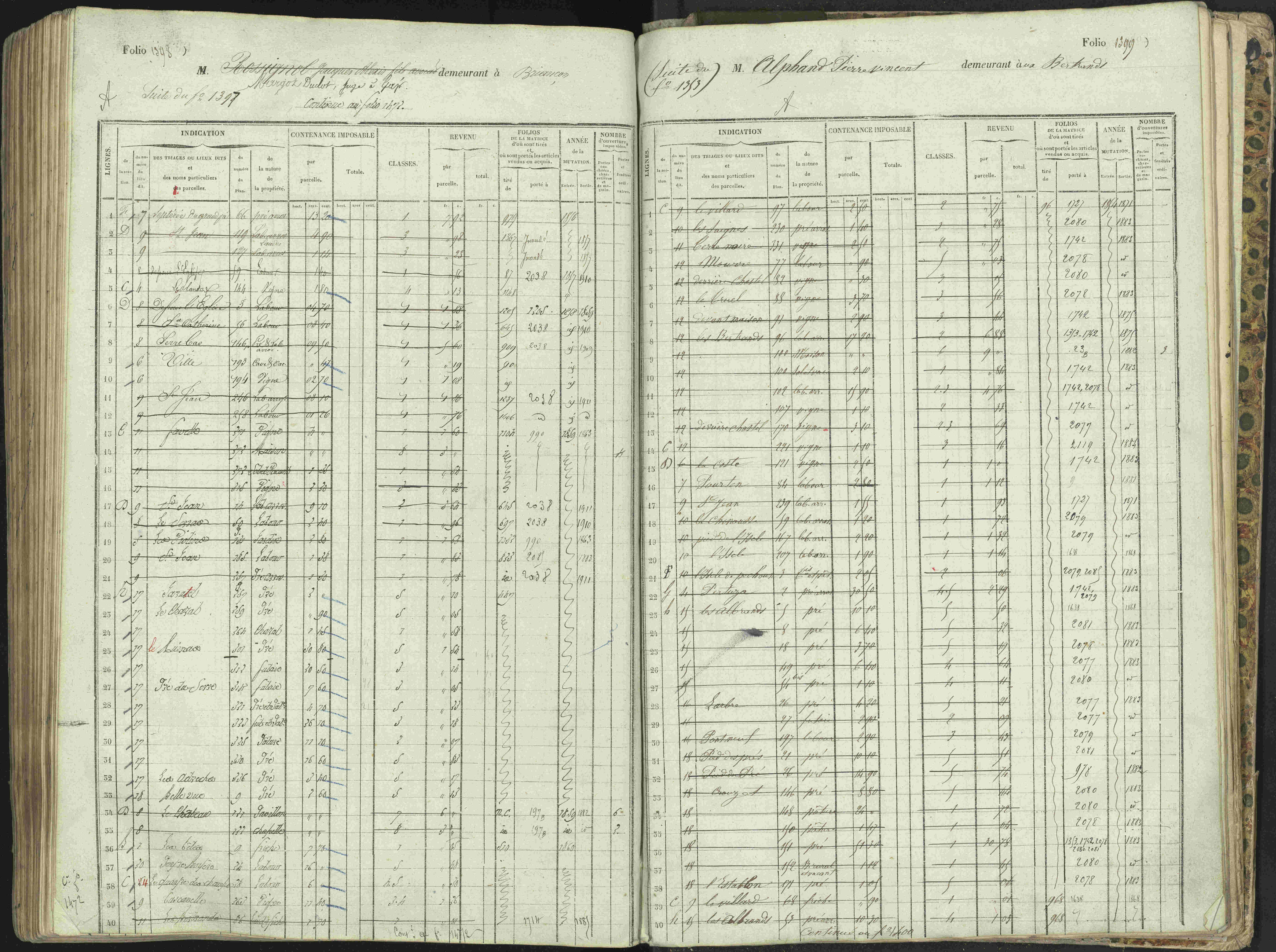 L'Argentière-la-Bessée - 3 P 146/1 - 3 P 146/1 - Matrice, folios 701-1420. 