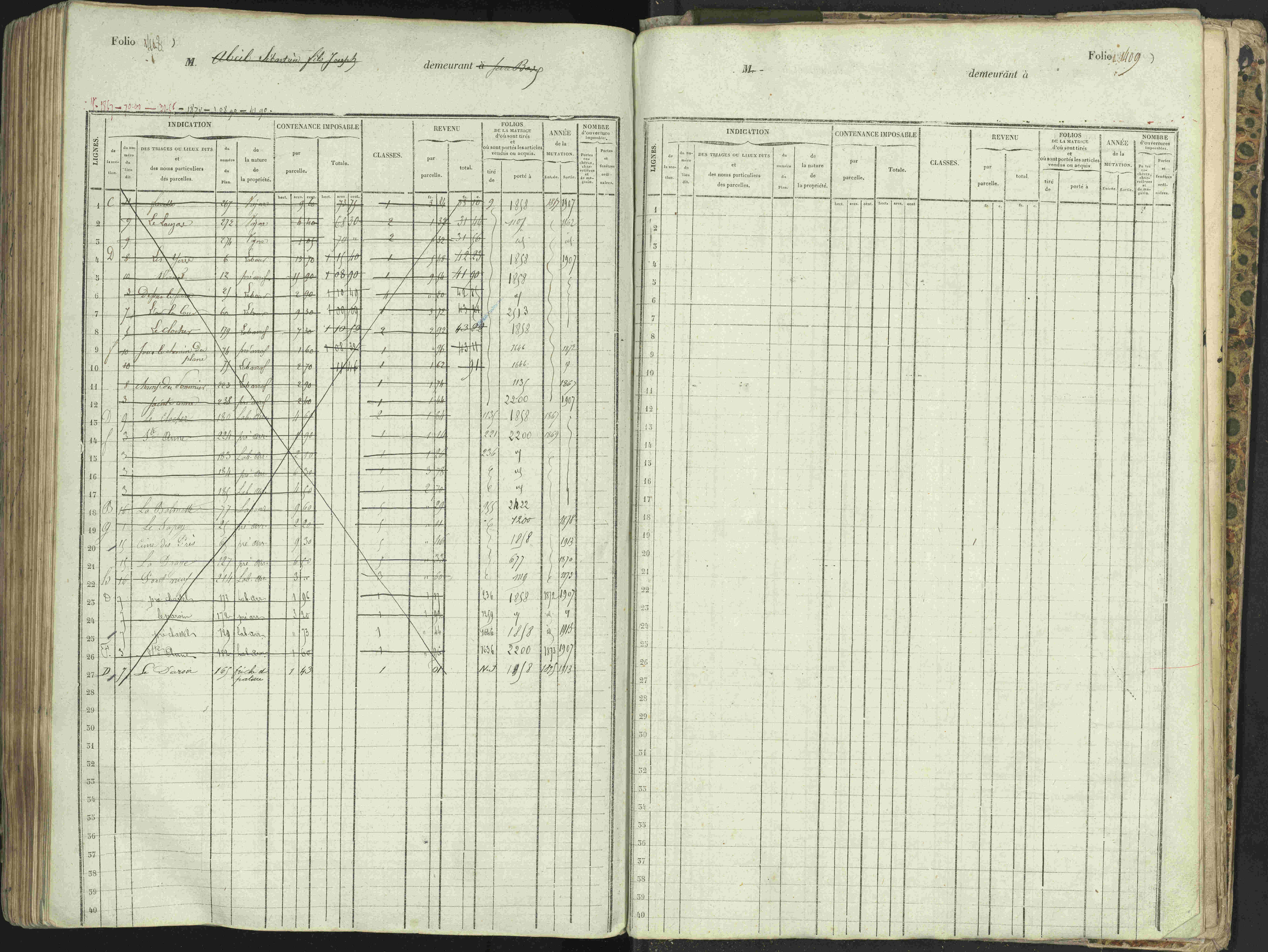 L'Argentière-la-Bessée - 3 P 146/1 - 3 P 146/1 - Matrice, folios 701-1420. 