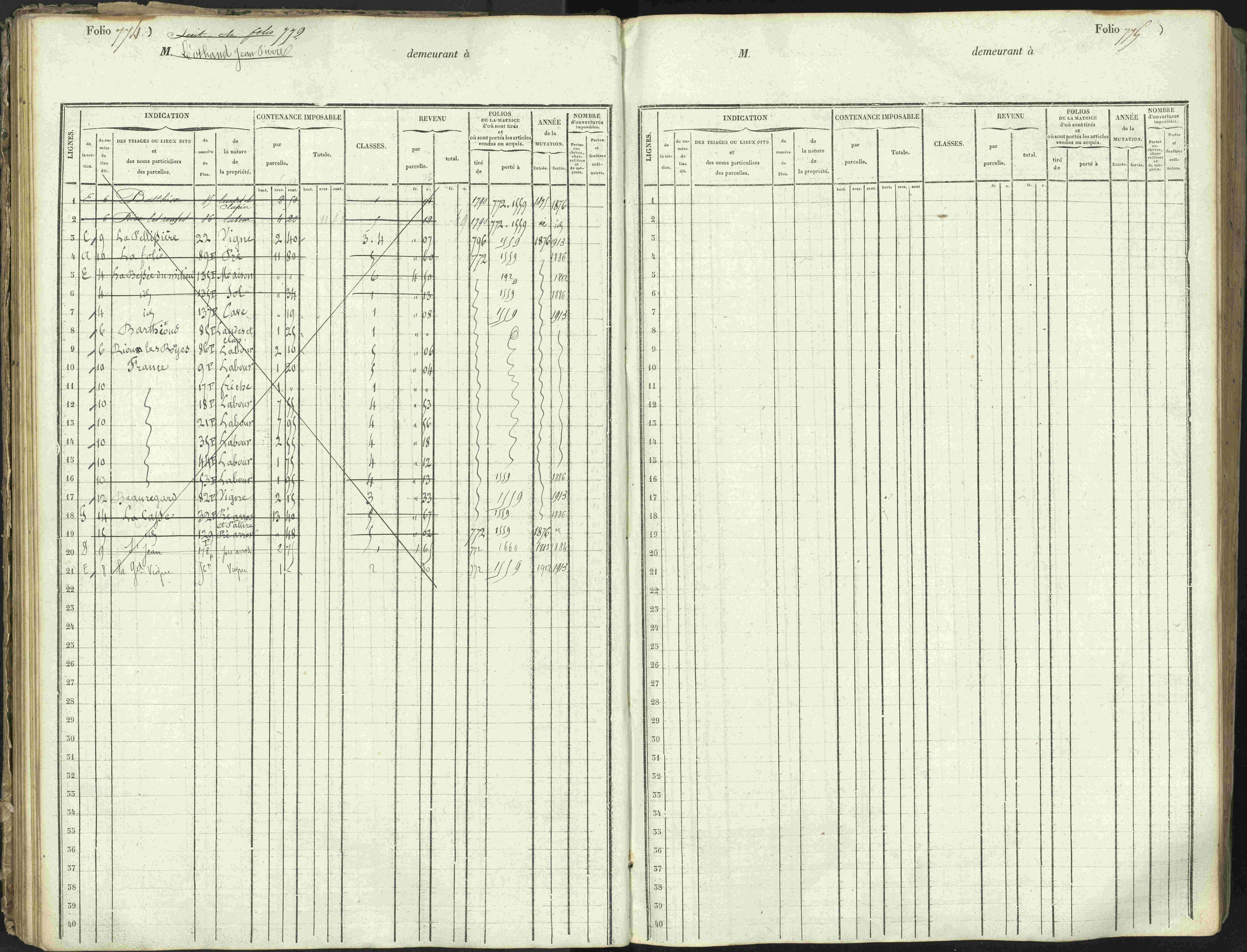 L'Argentière-la-Bessée - 3 P 146/1 - 3 P 146/1 - Matrice, folios 701-1420. 