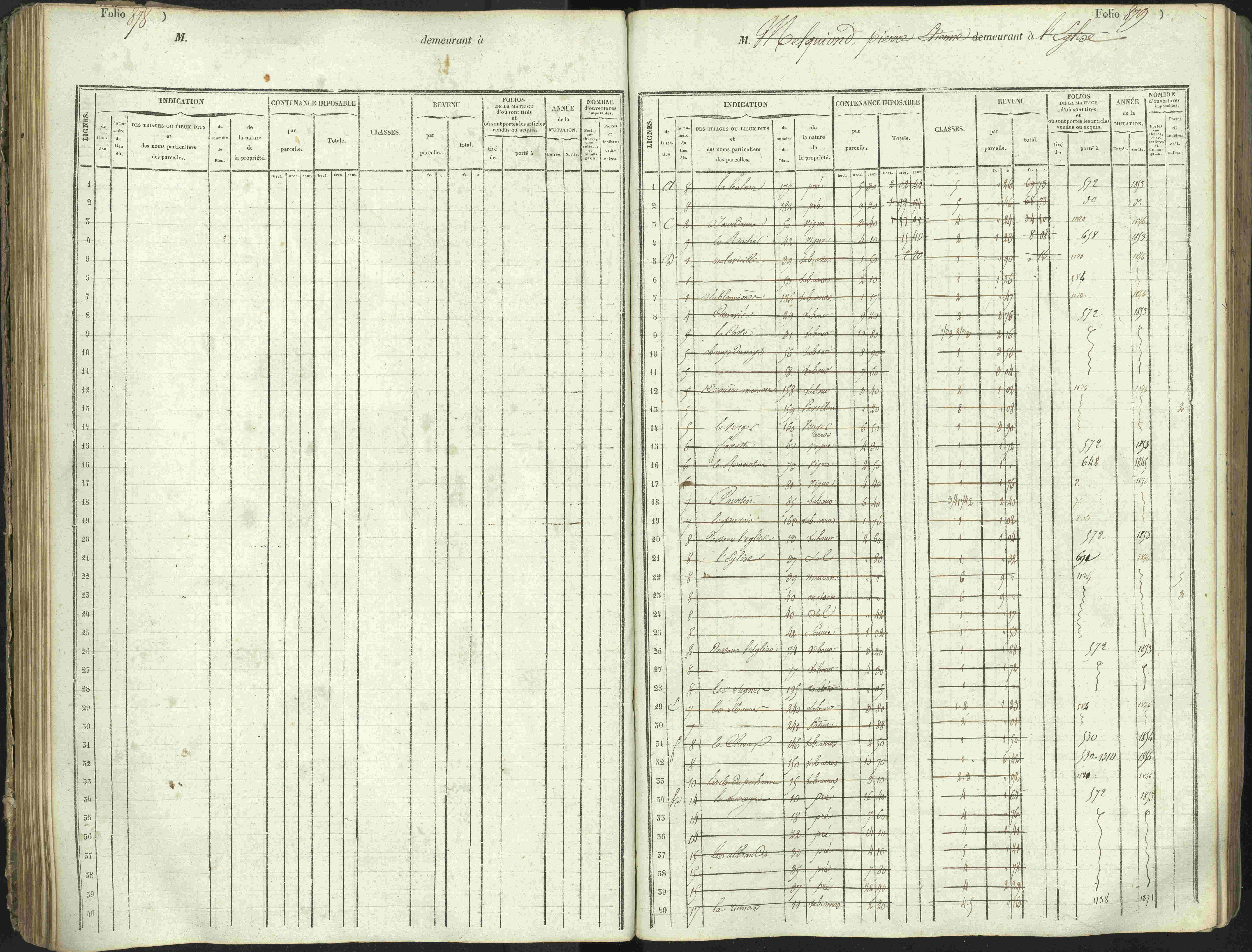 L'Argentière-la-Bessée - 3 P 146/1 - 3 P 146/1 - Matrice, folios 701-1420. 