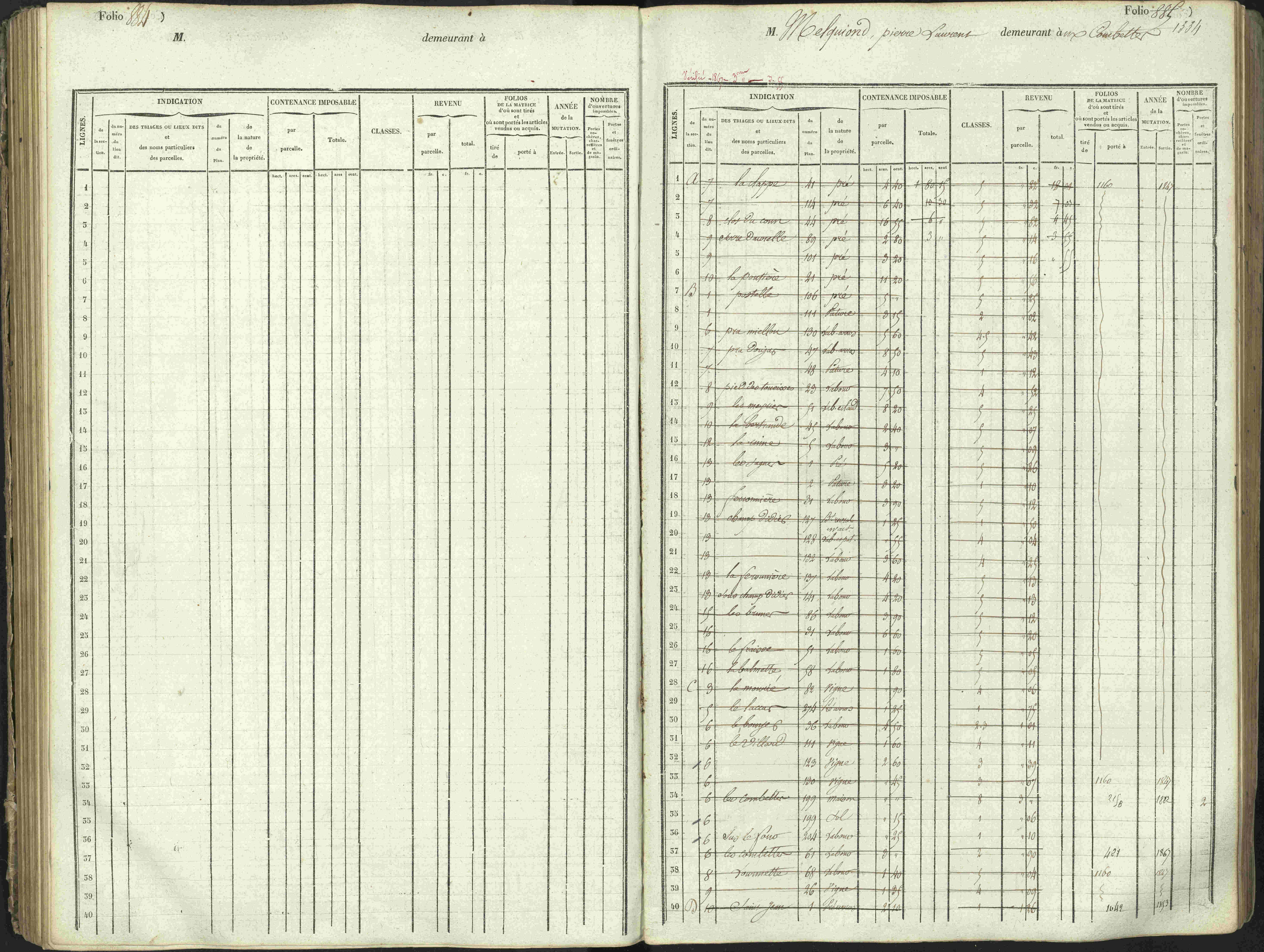 L'Argentière-la-Bessée - 3 P 146/1 - 3 P 146/1 - Matrice, folios 701-1420. 