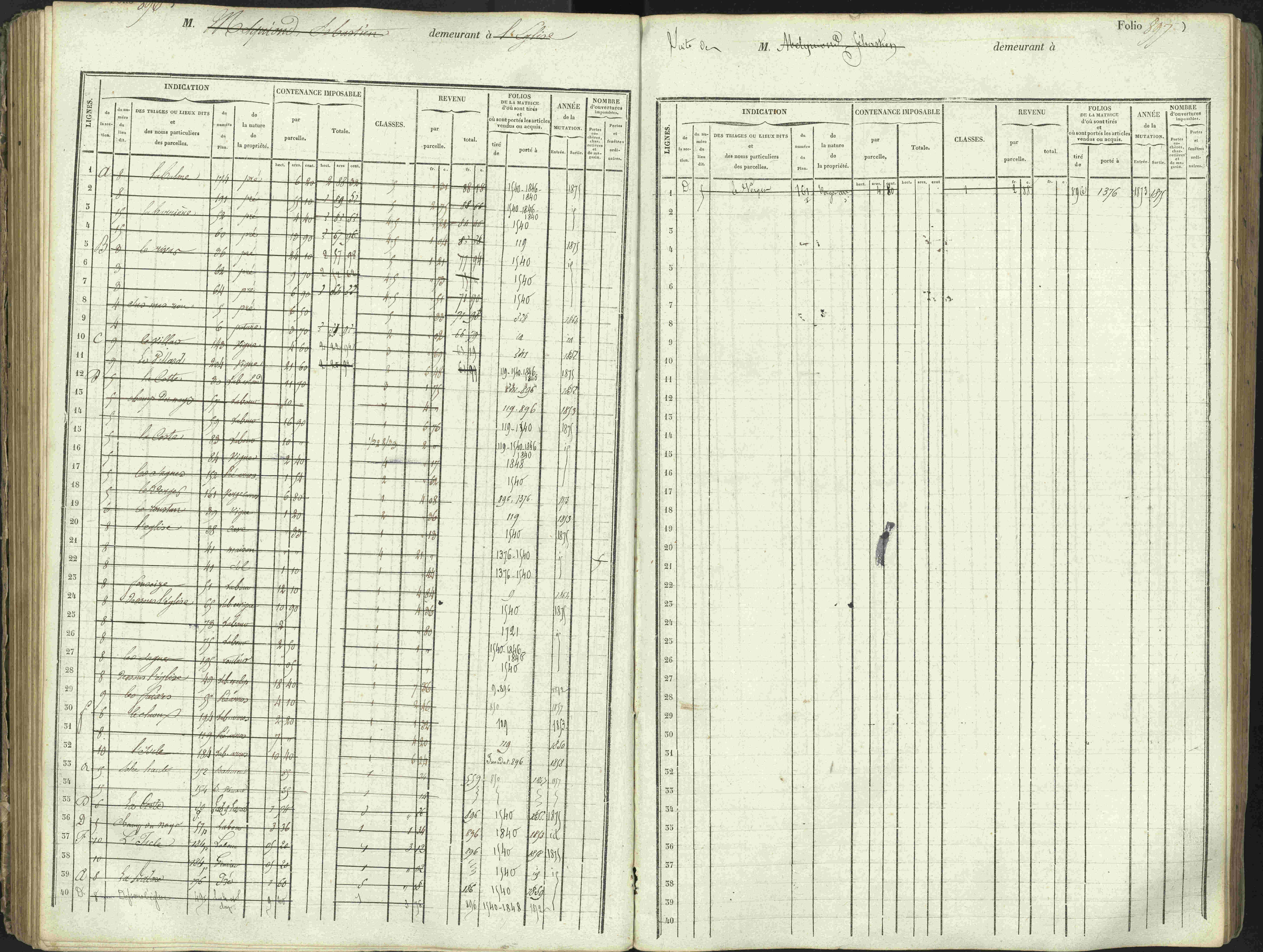 L'Argentière-la-Bessée - 3 P 146/1 - 3 P 146/1 - Matrice, folios 701-1420. 