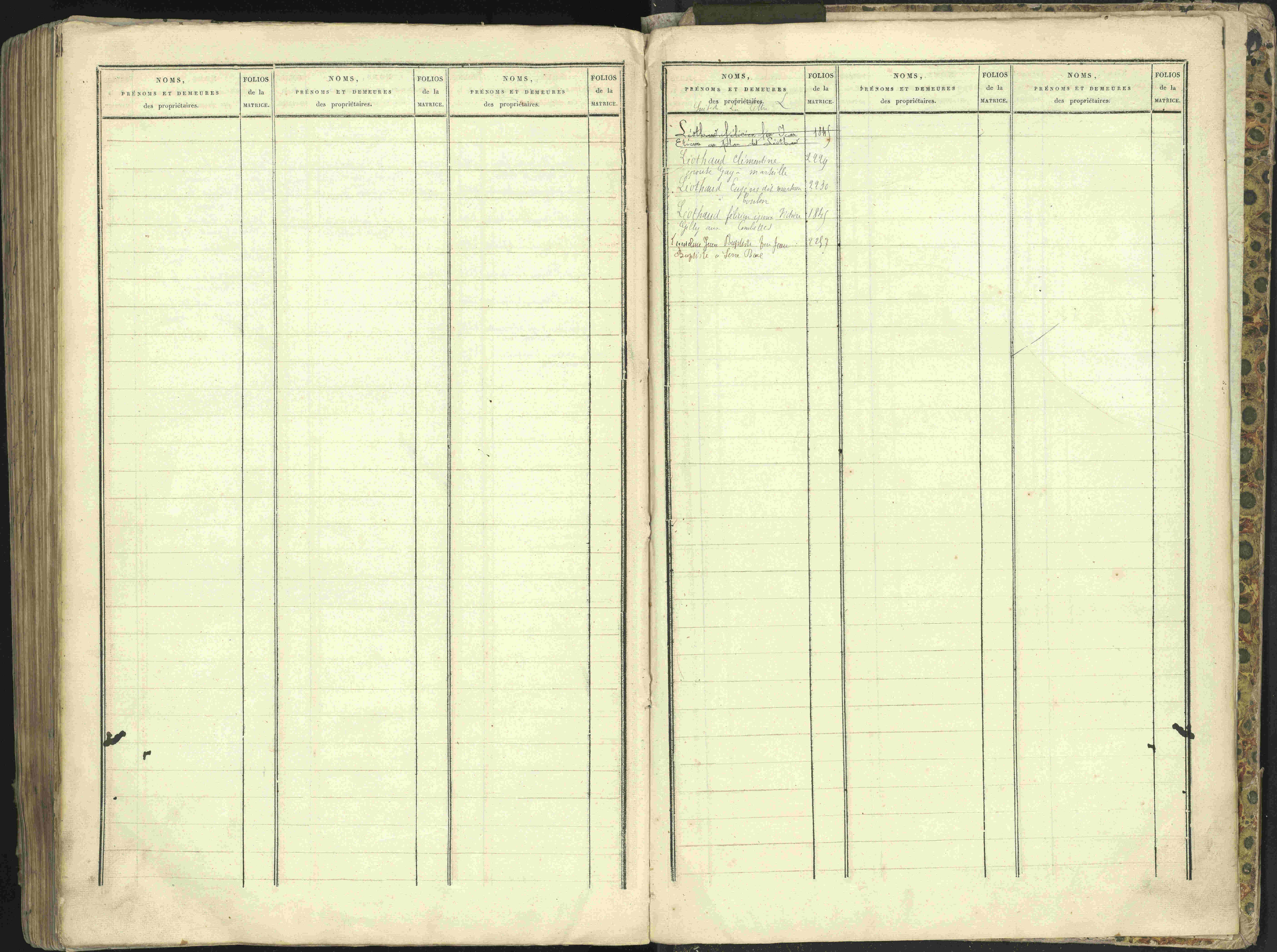 L'Argentière-la-Bessée - 3 P 146/2 - 3 P 146/2 - Table alphabétique des propriétaires. 