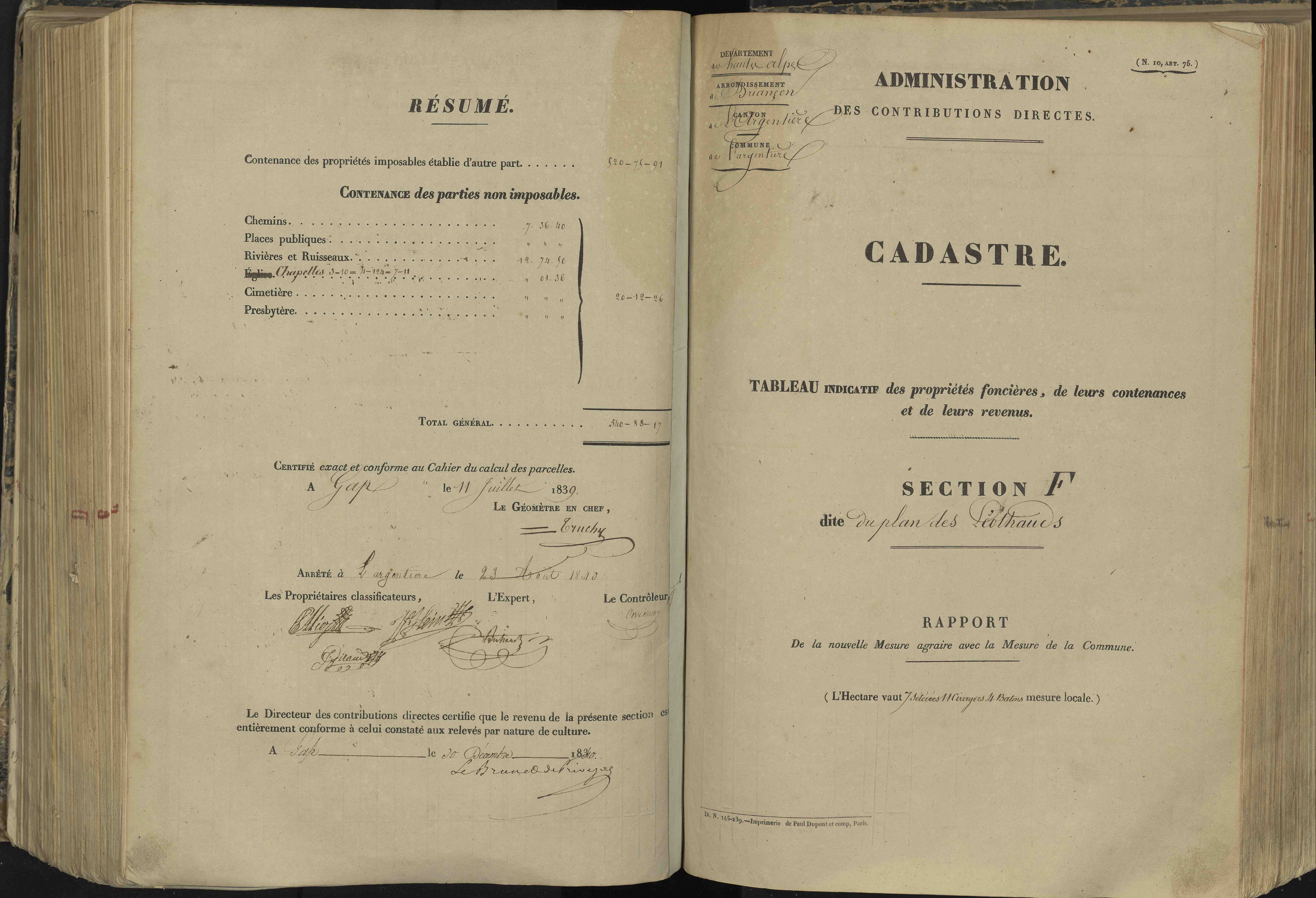 L'Argentière-la-Bessée - 3 P 143/6 - 3 P 143/6 - Section F 
