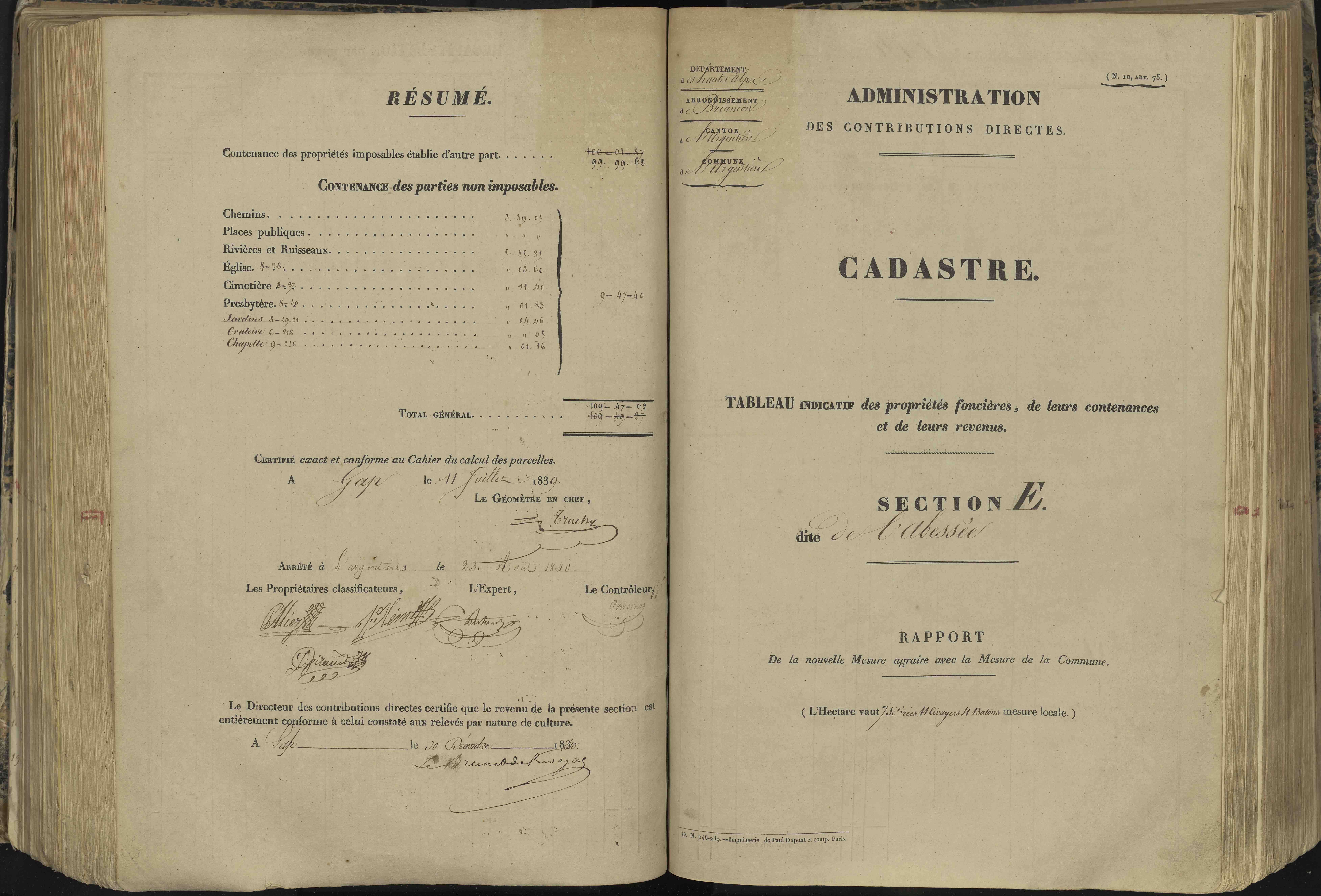 L'Argentière-la-Bessée - 3 P 143/4 - 3 P 143/4 - Section D 