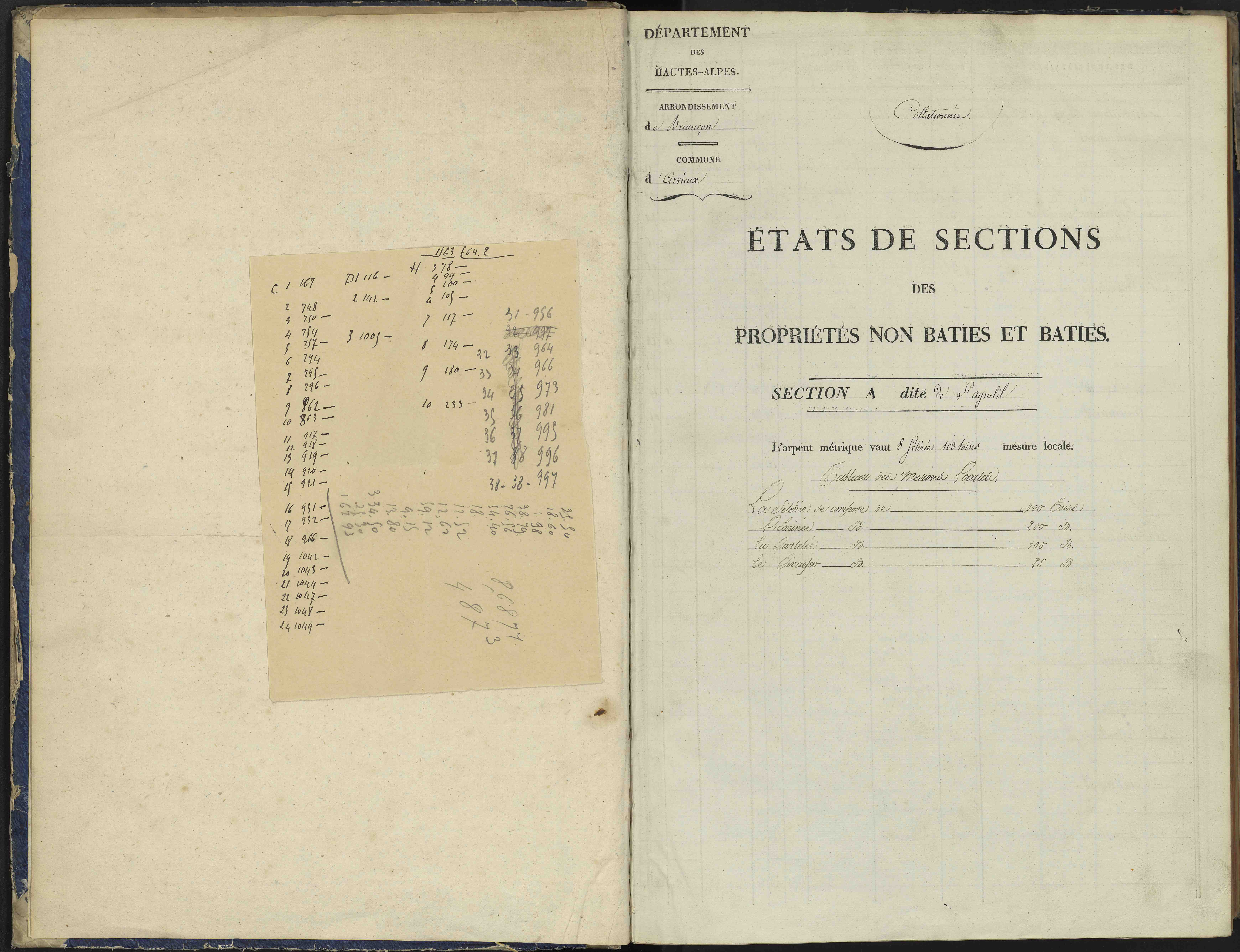 Arvieux - 3 P 157/1 - 3 P 157/1 - Section A 