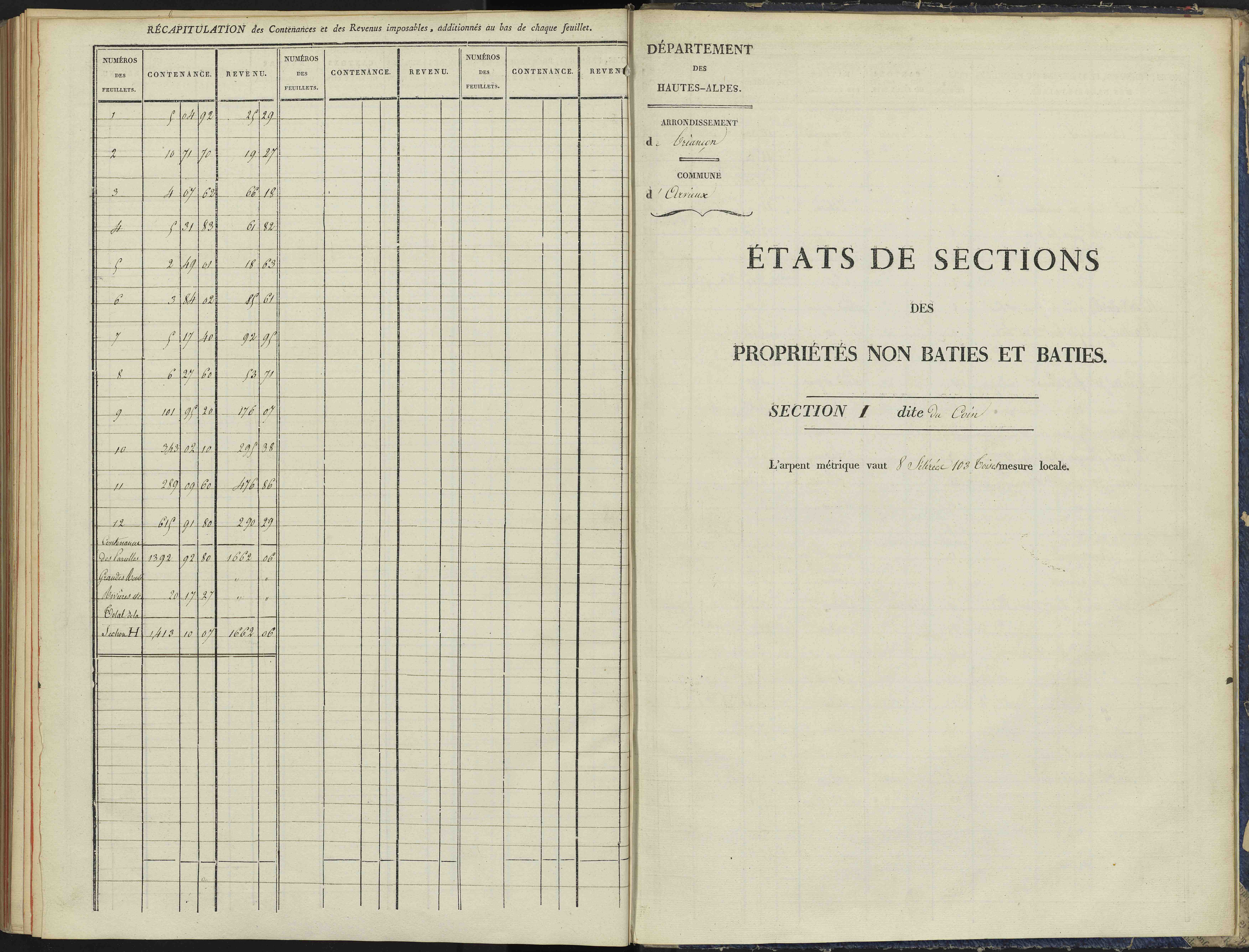 Arvieux - 3 P 157/9 - 3 P 157/9 - Section I 