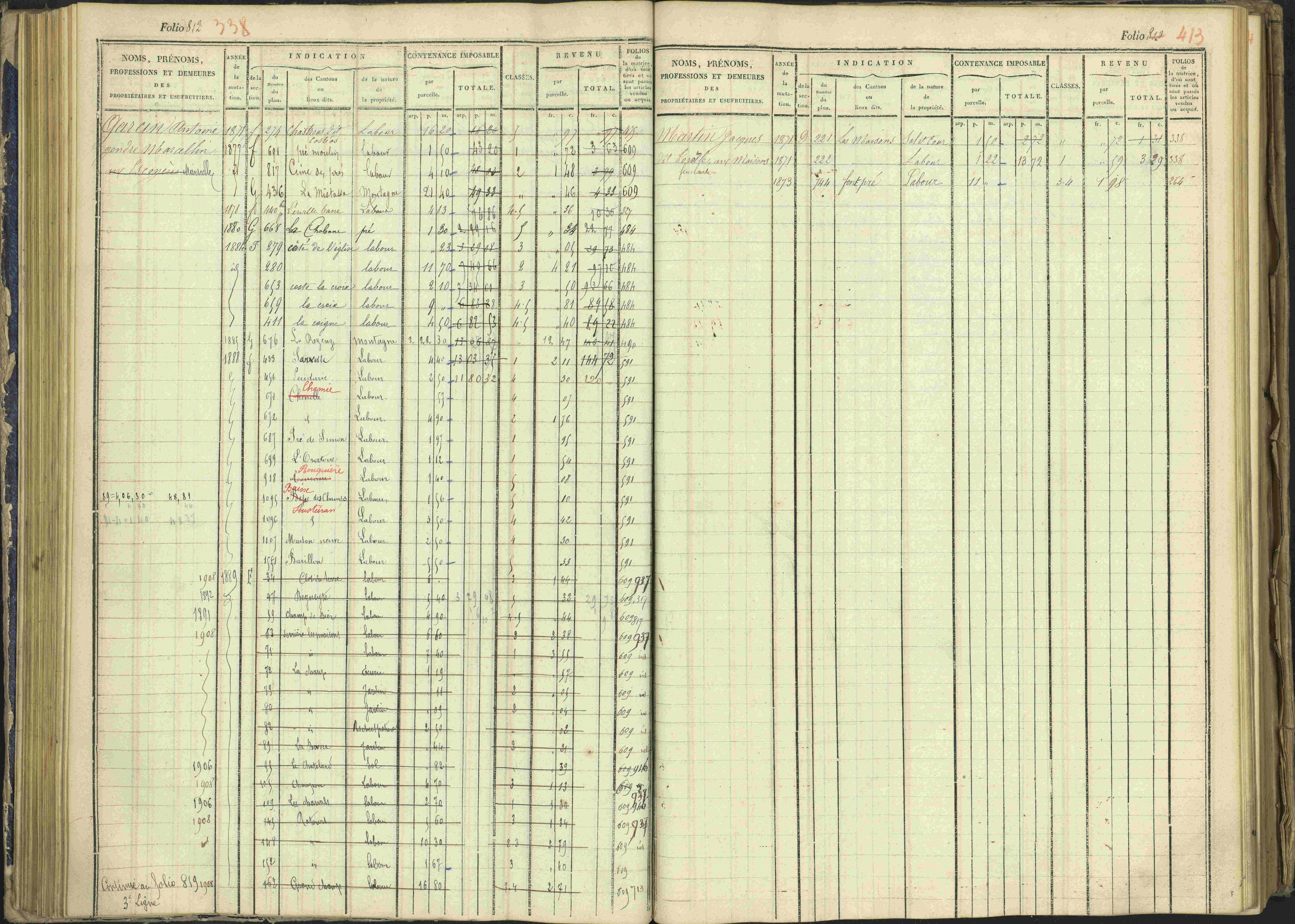 Arvieux - 3 P 160/1 - 3 P 160/1 - Matrice, folios 601-1174. 