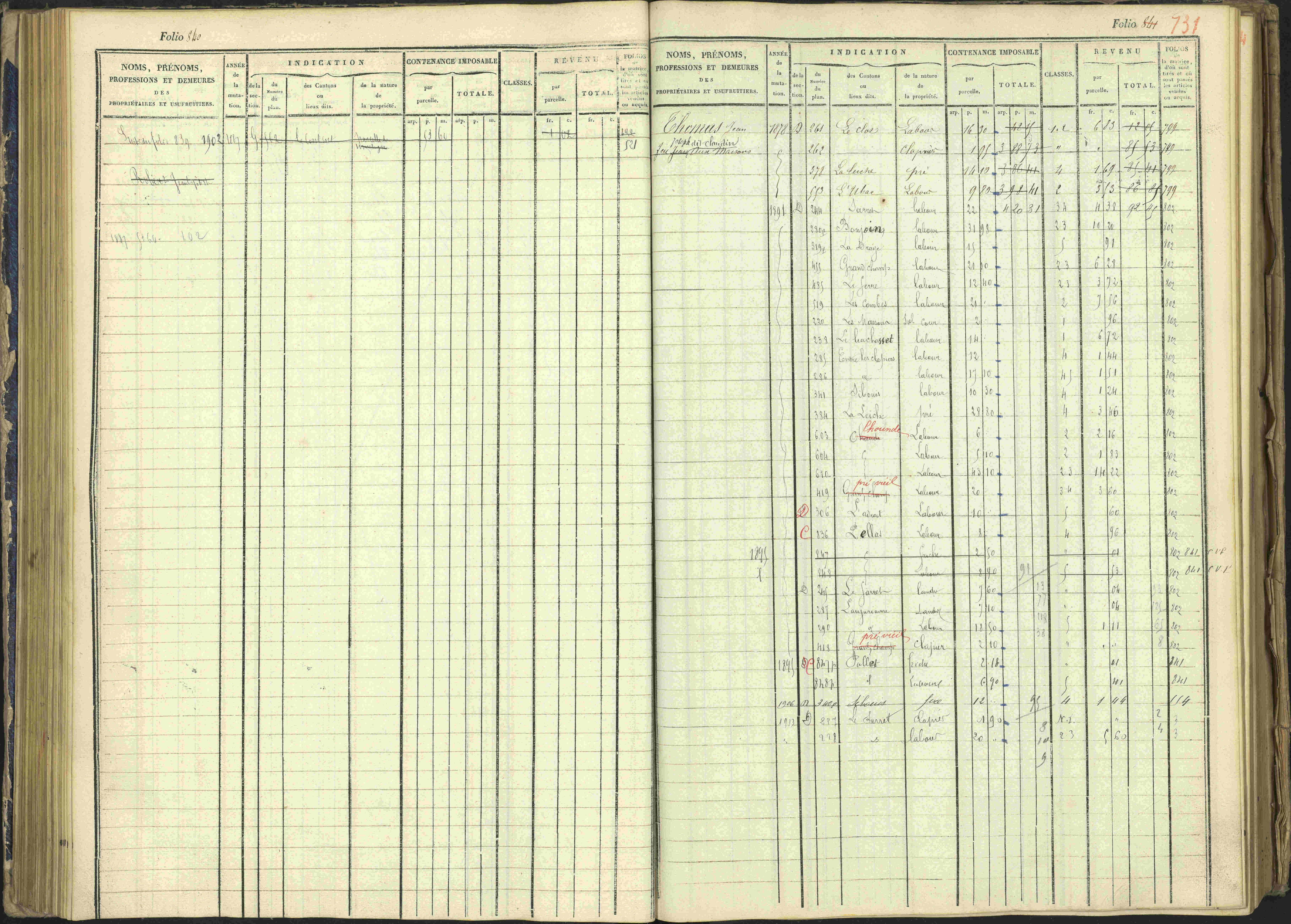Arvieux - 3 P 160/1 - 3 P 160/1 - Matrice, folios 601-1174. 