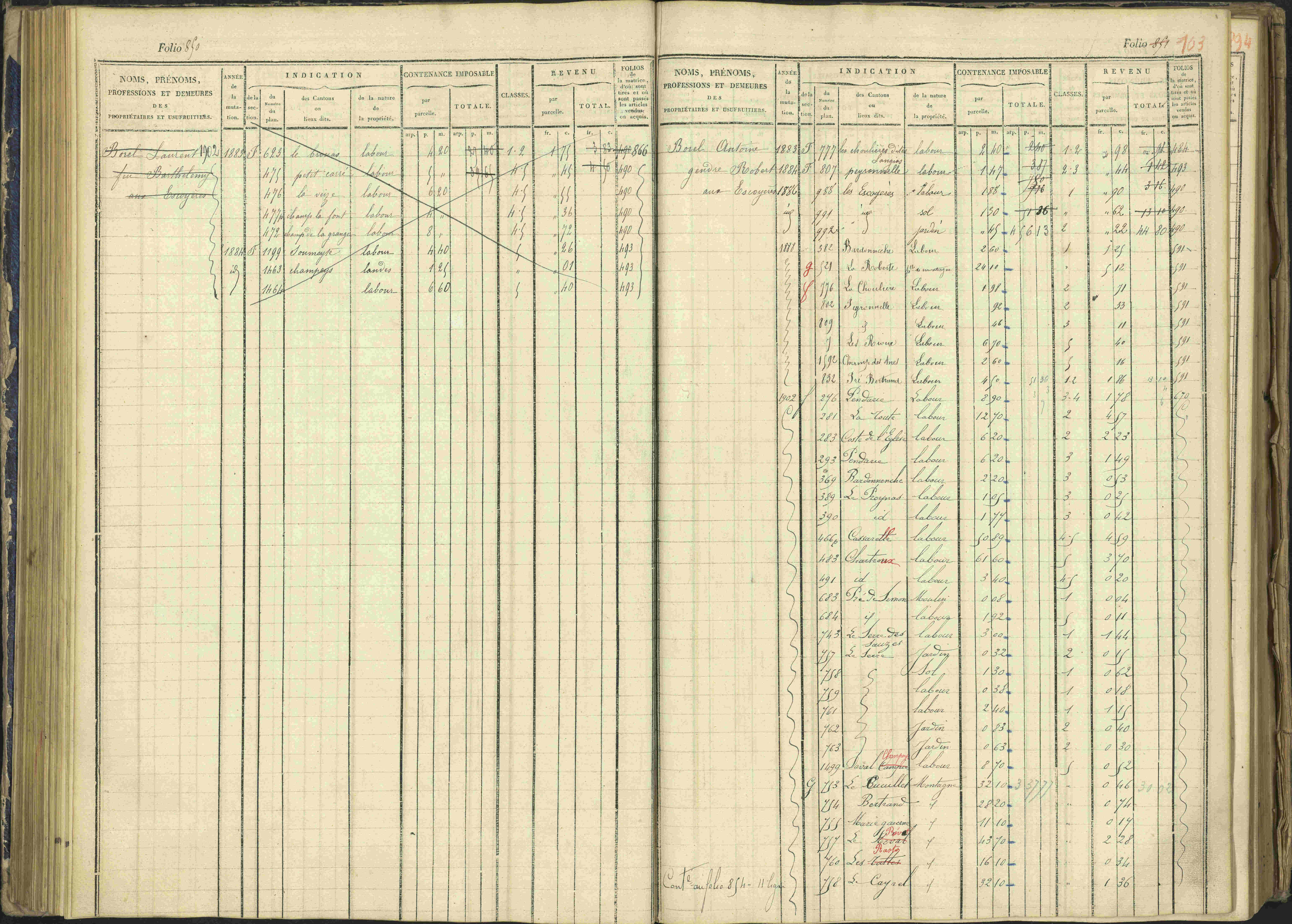 Arvieux - 3 P 160/1 - 3 P 160/1 - Matrice, folios 601-1174. 