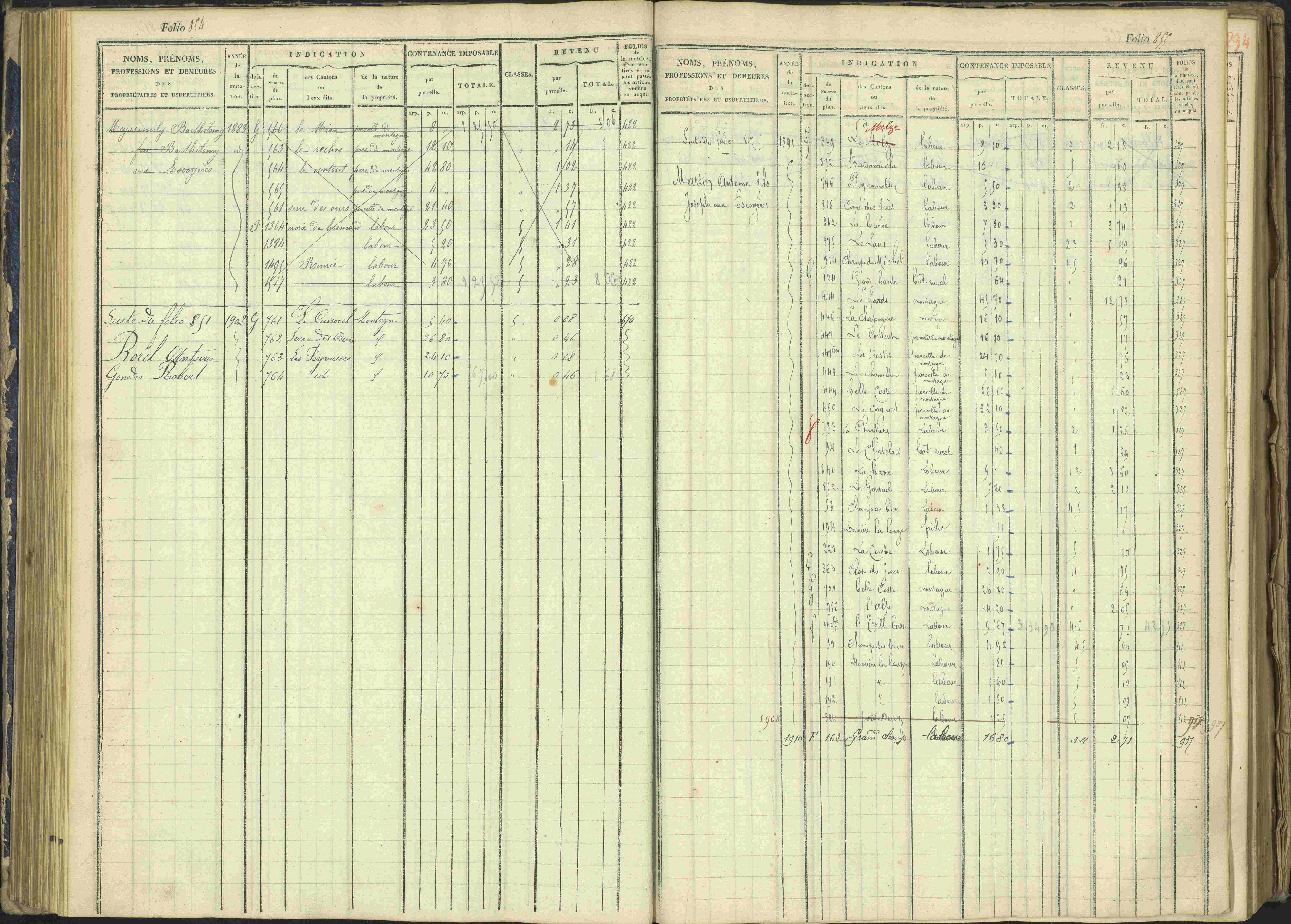Arvieux - 3 P 160/1 - 3 P 160/1 - Matrice, folios 601-1174. 
