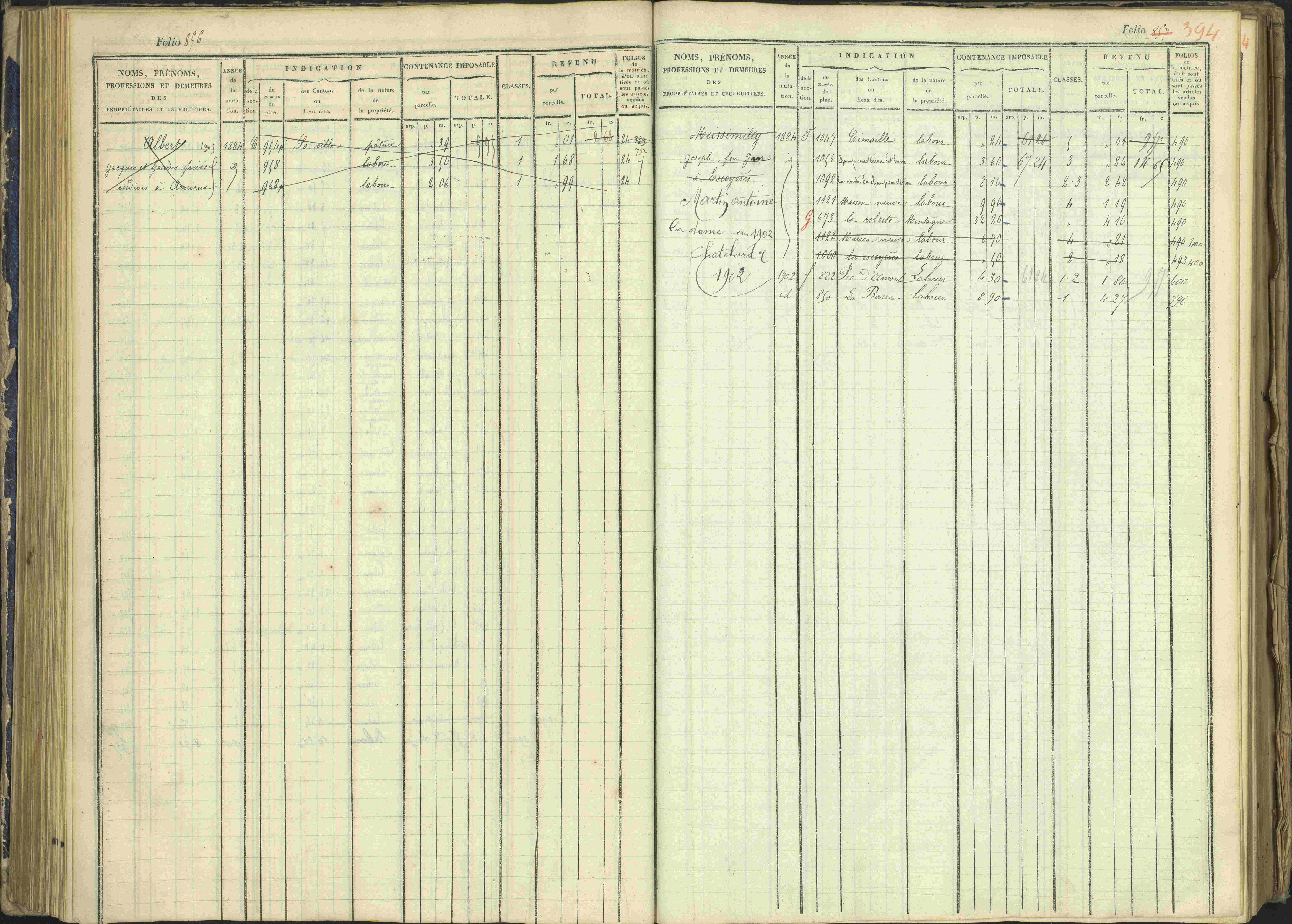 Arvieux - 3 P 160/1 - 3 P 160/1 - Matrice, folios 601-1174. 