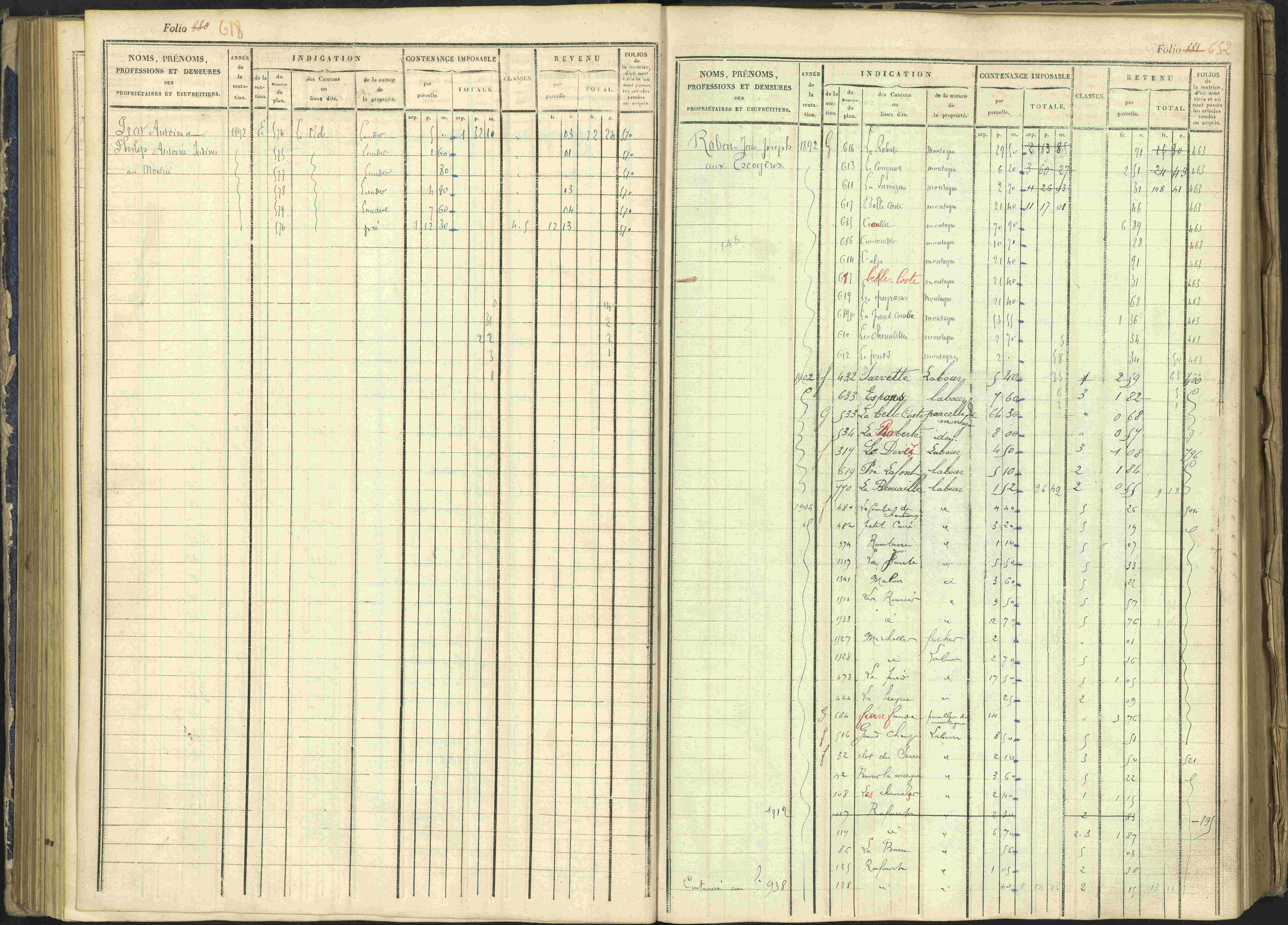 Arvieux - 3 P 160/1 - 3 P 160/1 - Matrice, folios 601-1174. 