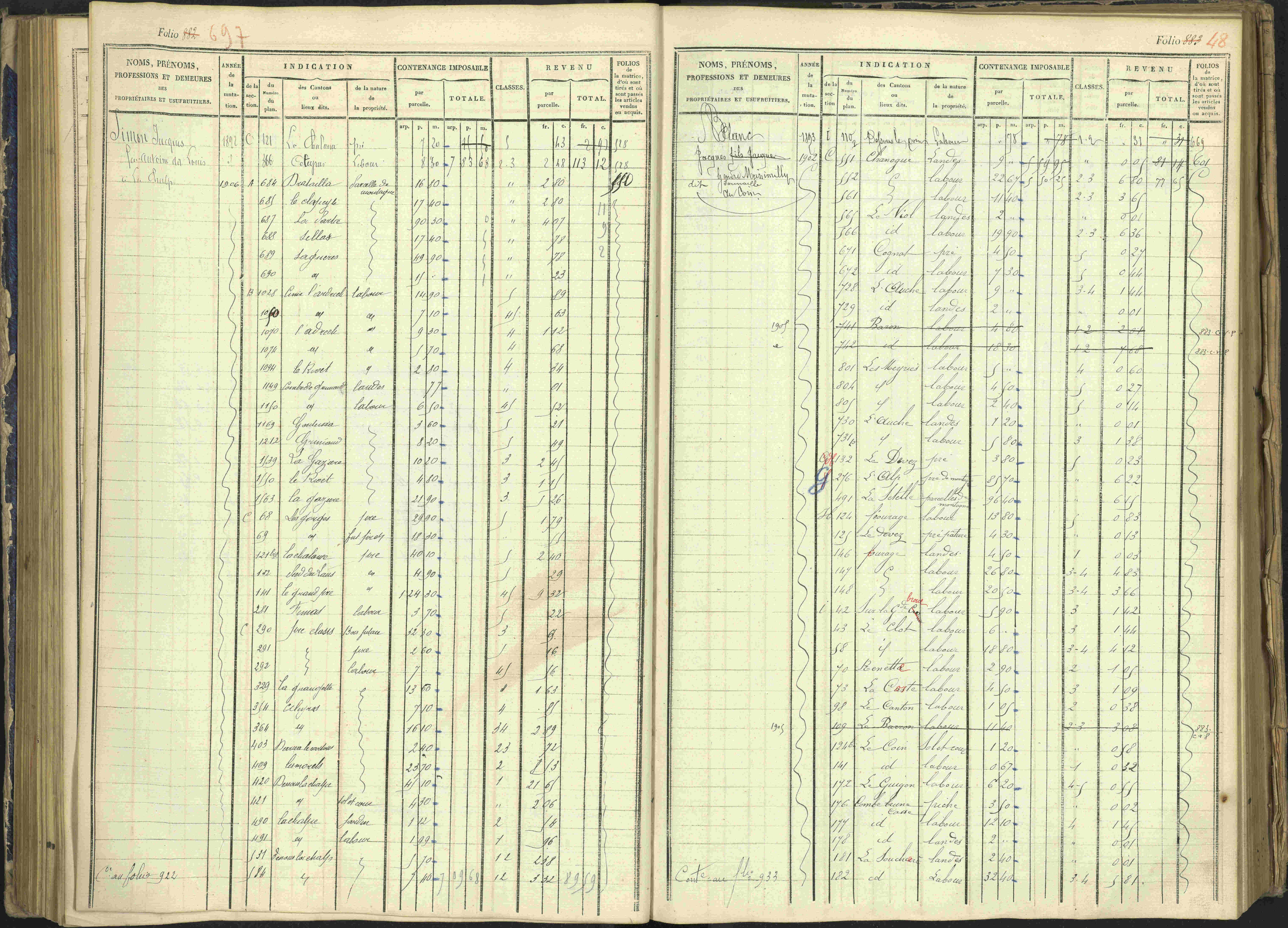 Arvieux - 3 P 160/1 - 3 P 160/1 - Matrice, folios 601-1174. 