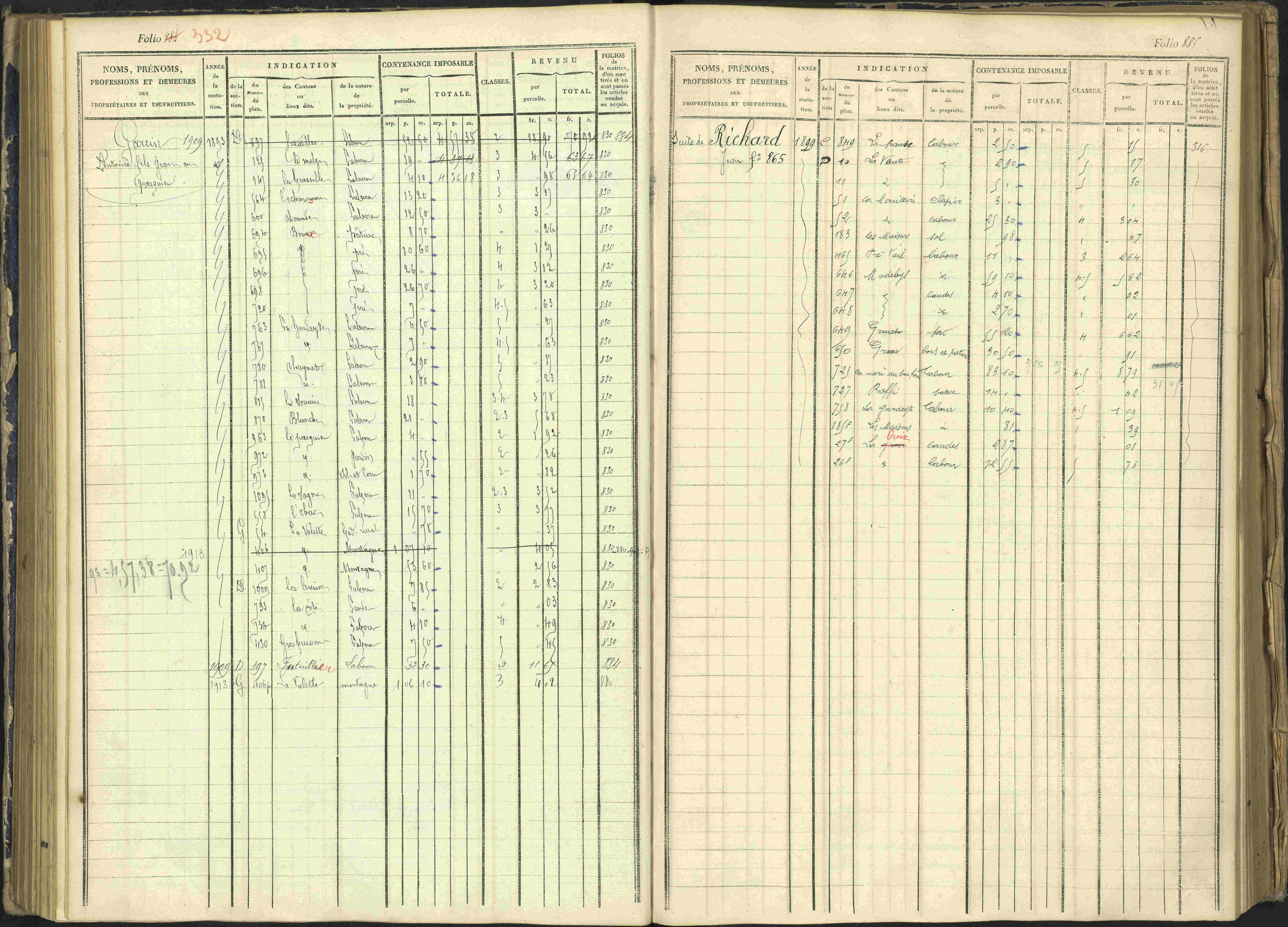 Arvieux - 3 P 160/1 - 3 P 160/1 - Matrice, folios 601-1174. 
