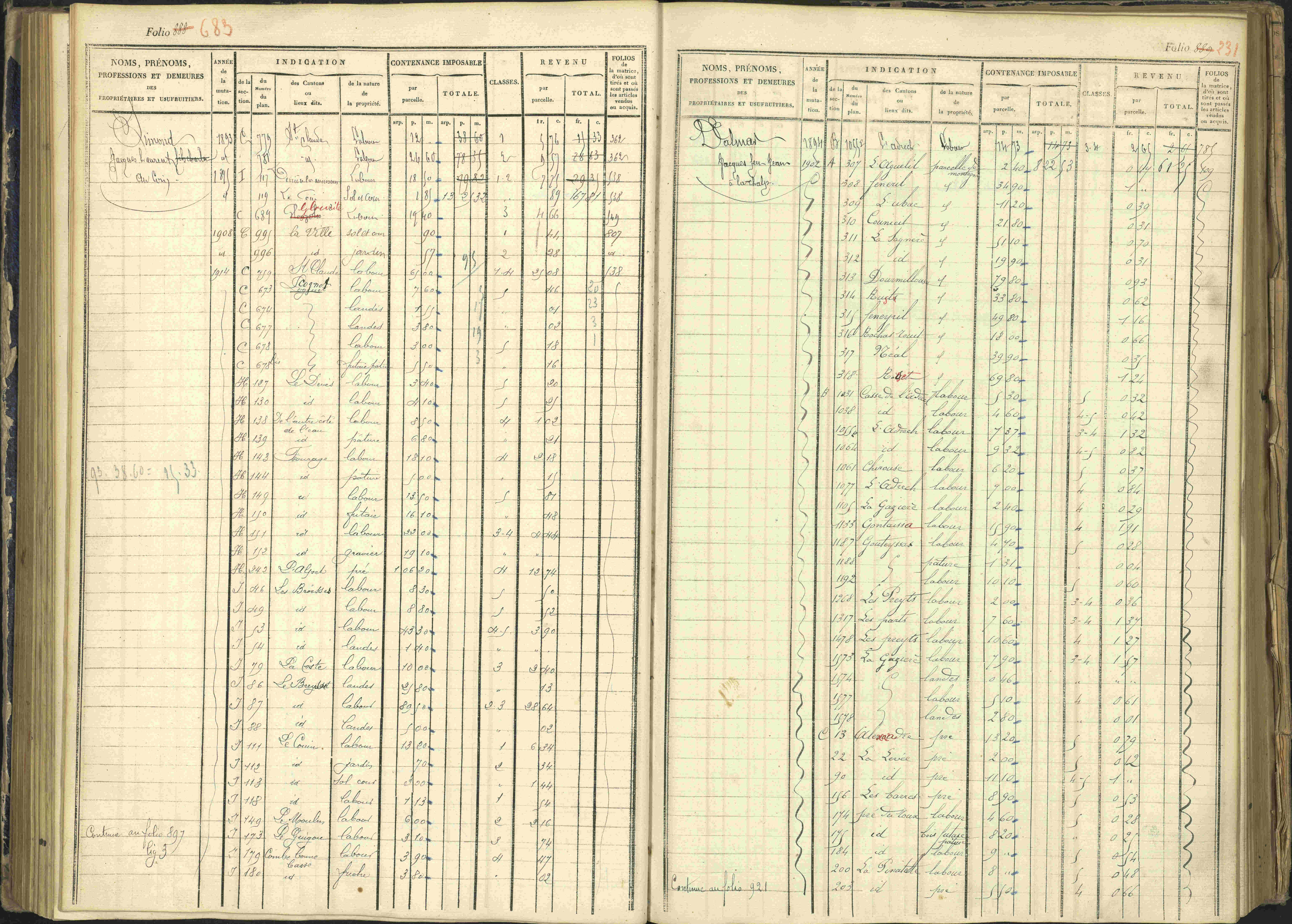 Arvieux - 3 P 160/1 - 3 P 160/1 - Matrice, folios 601-1174. 