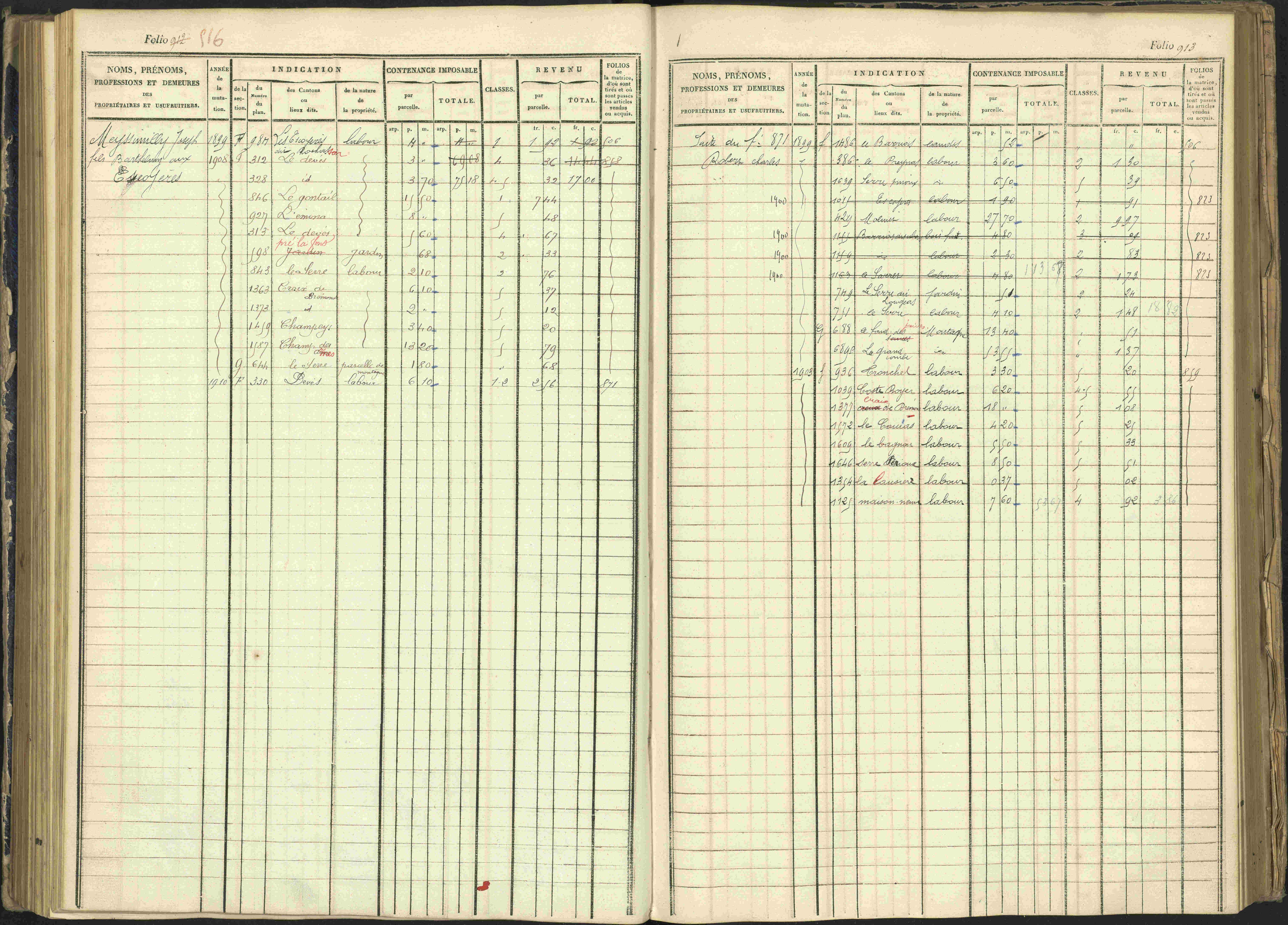 Arvieux - 3 P 160/1 - 3 P 160/1 - Matrice, folios 601-1174. 