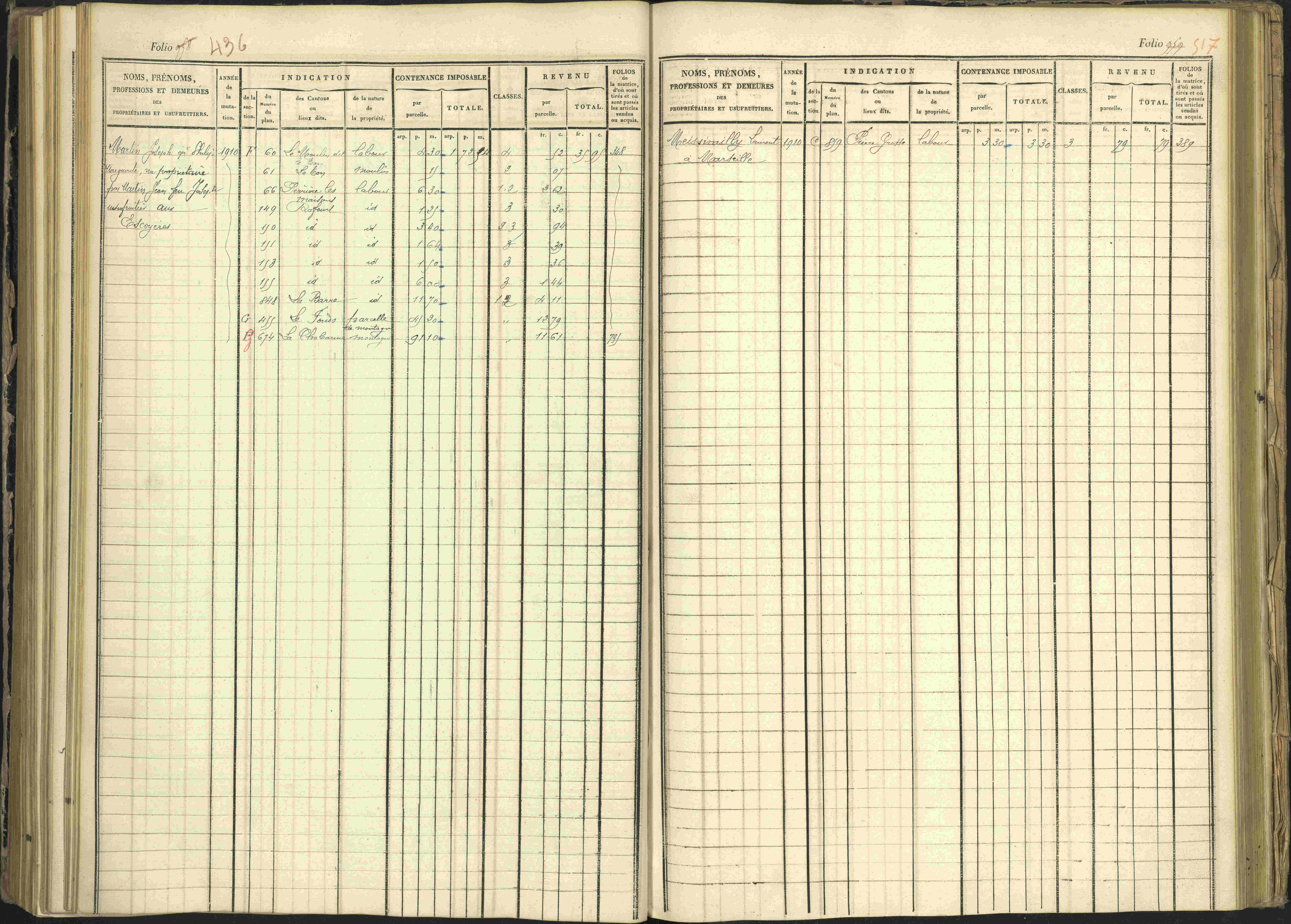 Arvieux - 3 P 160/1 - 3 P 160/1 - Matrice, folios 601-1174. 