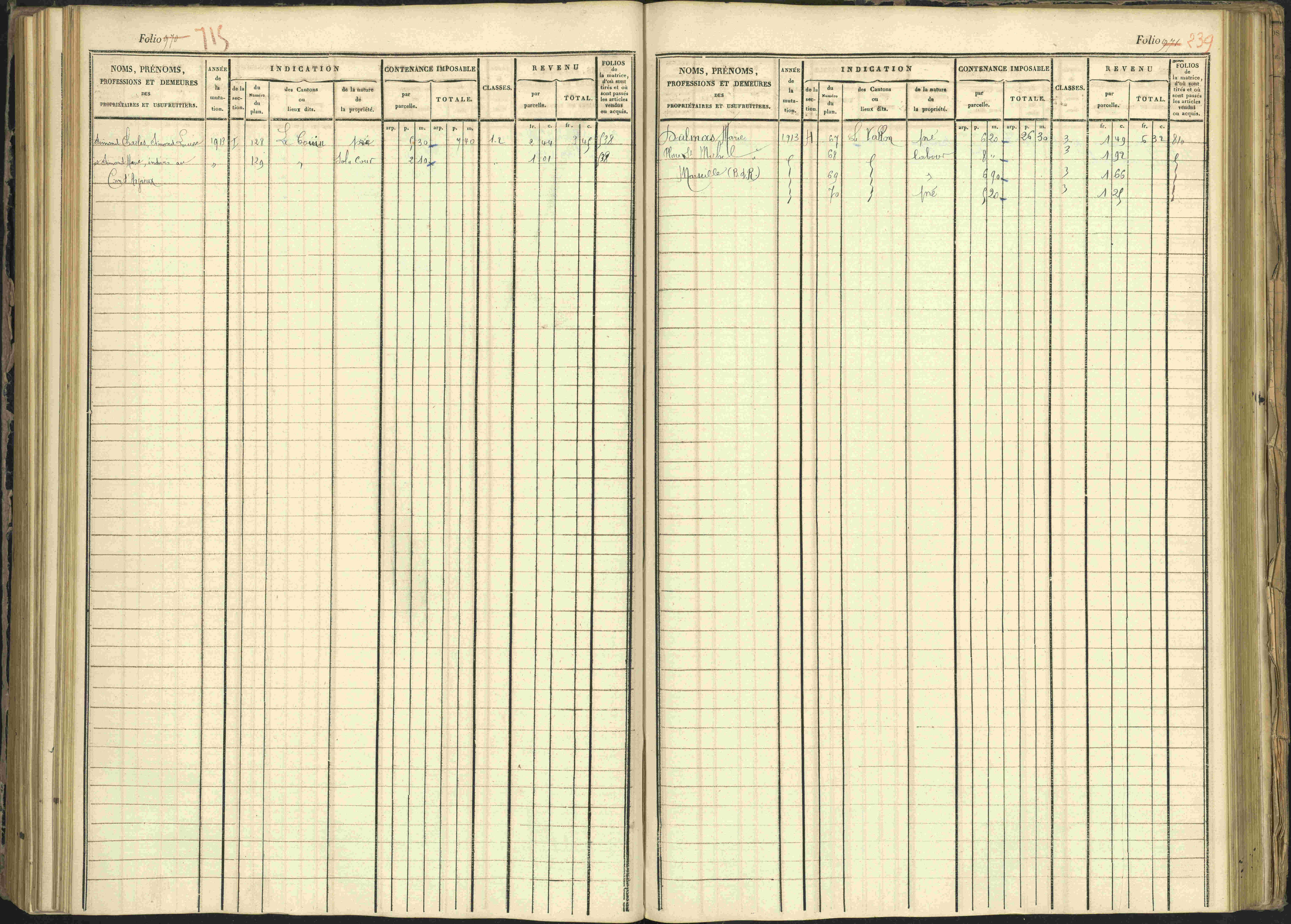 Arvieux - 3 P 160/1 - 3 P 160/1 - Matrice, folios 601-1174. 