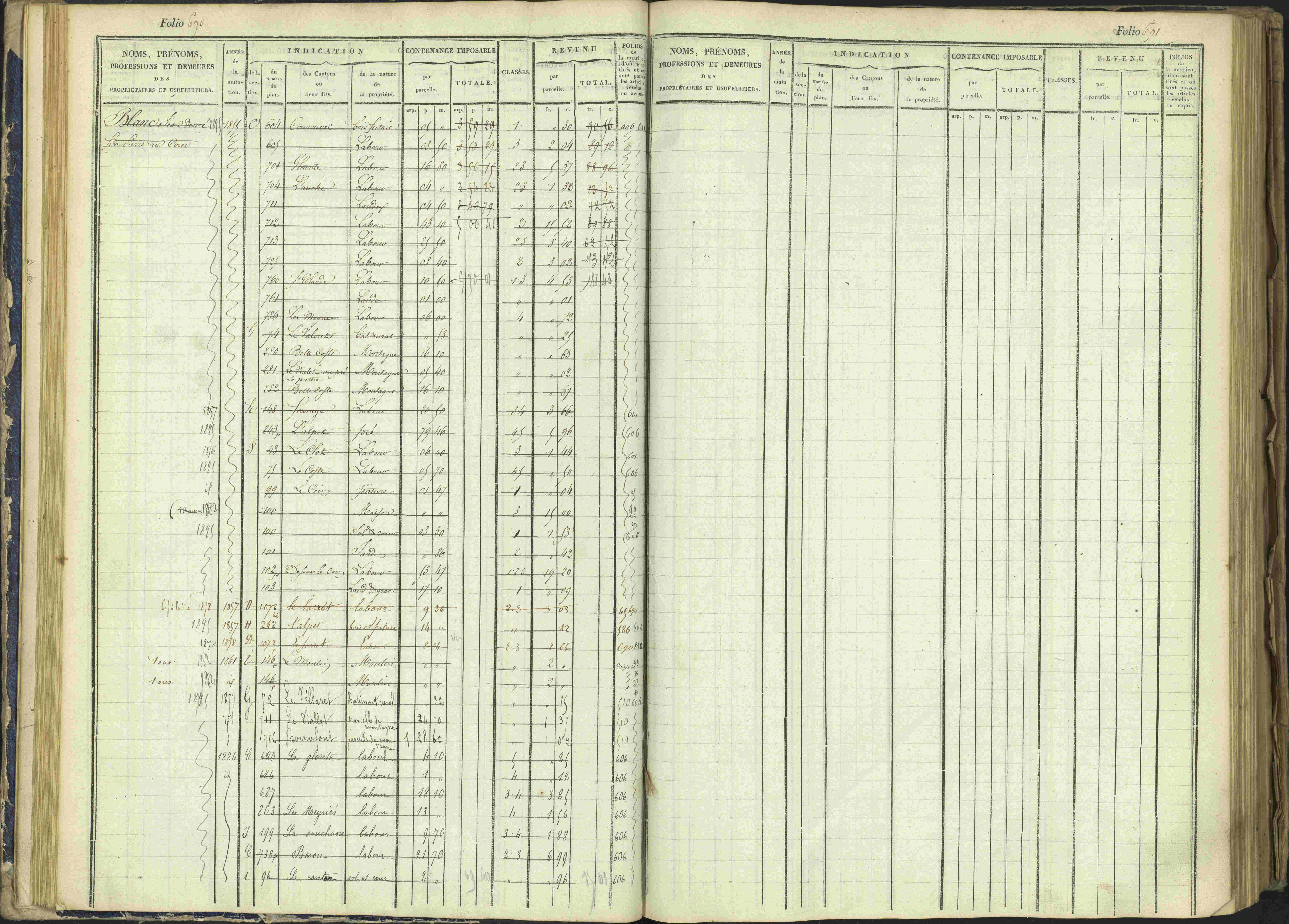 Arvieux - 3 P 160/1 - 3 P 160/1 - Matrice, folios 601-1174. 
