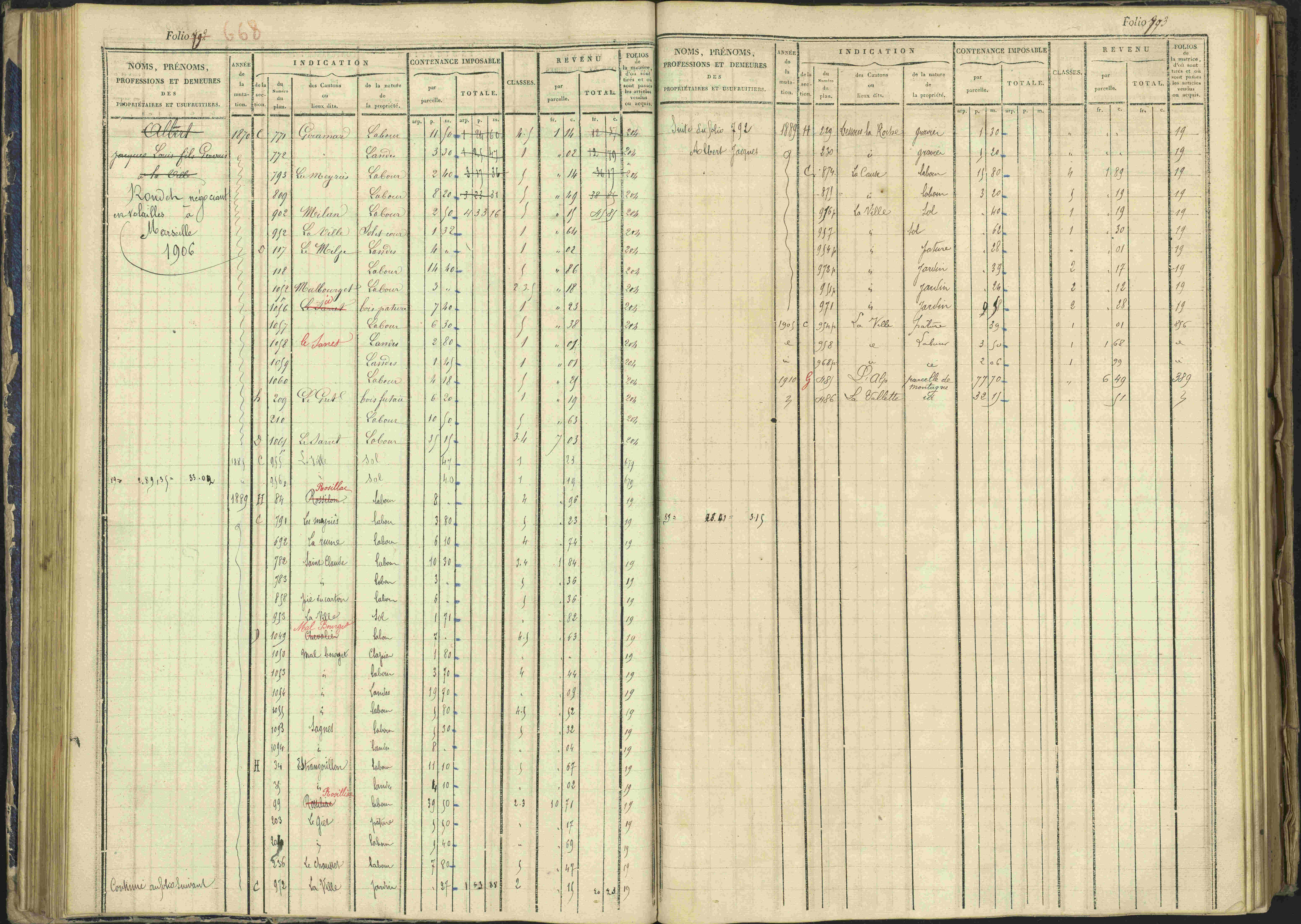 Arvieux - 3 P 160/1 - 3 P 160/1 - Matrice, folios 601-1174. 