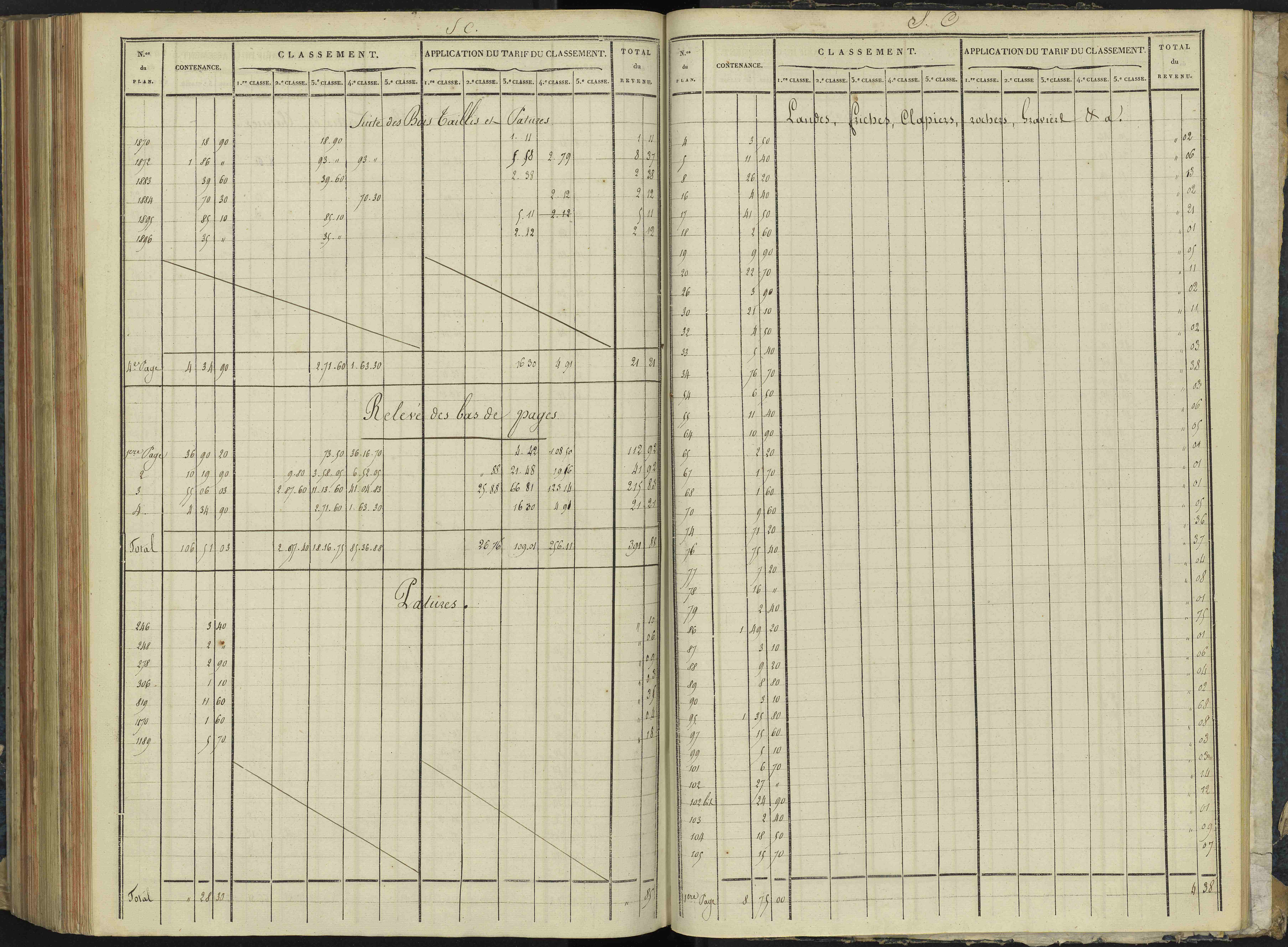 Aspremont - 3 P 166/7 - 3 P 166/7 - Relevé des numéros de même nature : section C