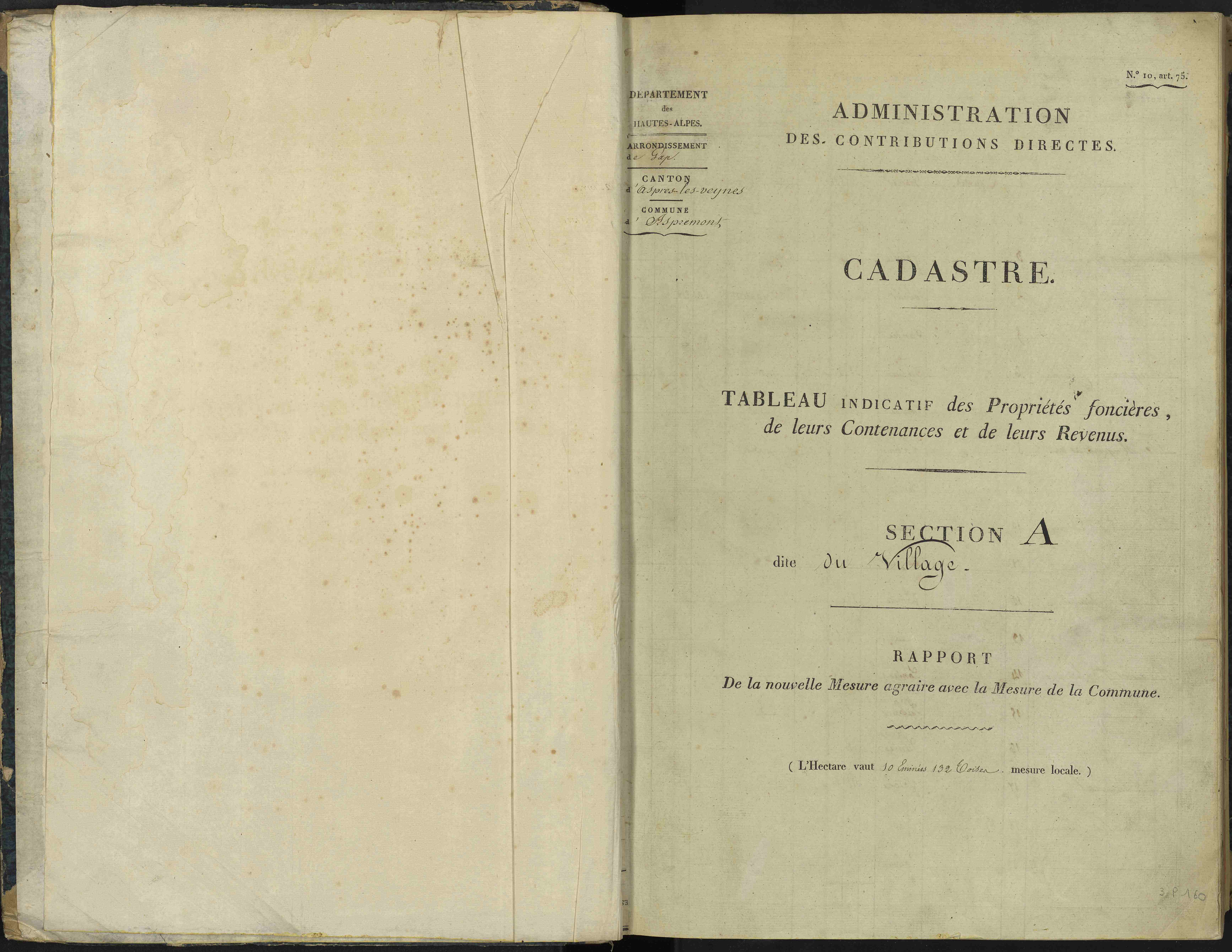 Aspremont - 3 P 166/1 - 3 P 166/1 - Section A