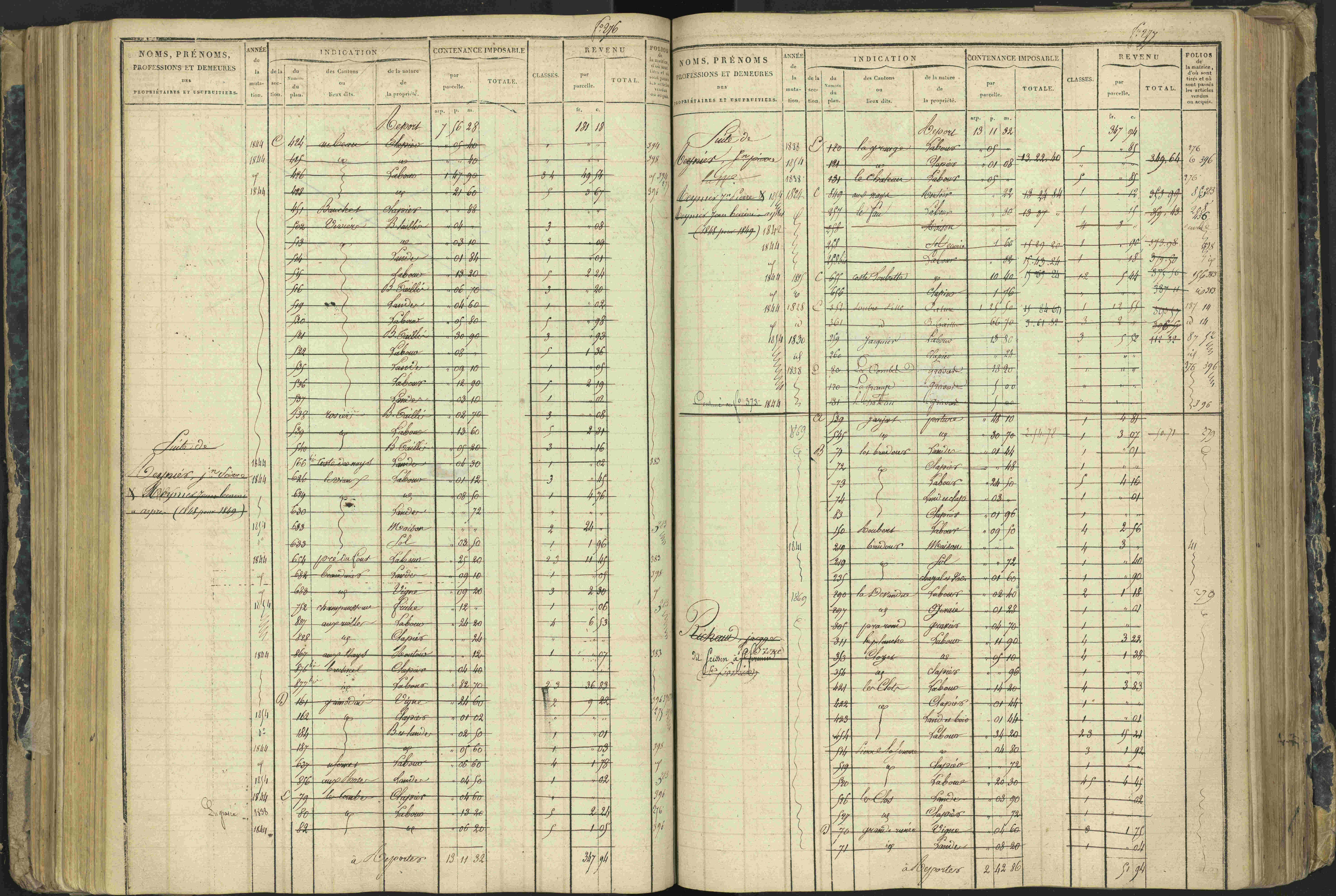 Aspres-lès-Corps - 3 P 177/2 - 3 P 177/2 - Matrice, folios 1-487.