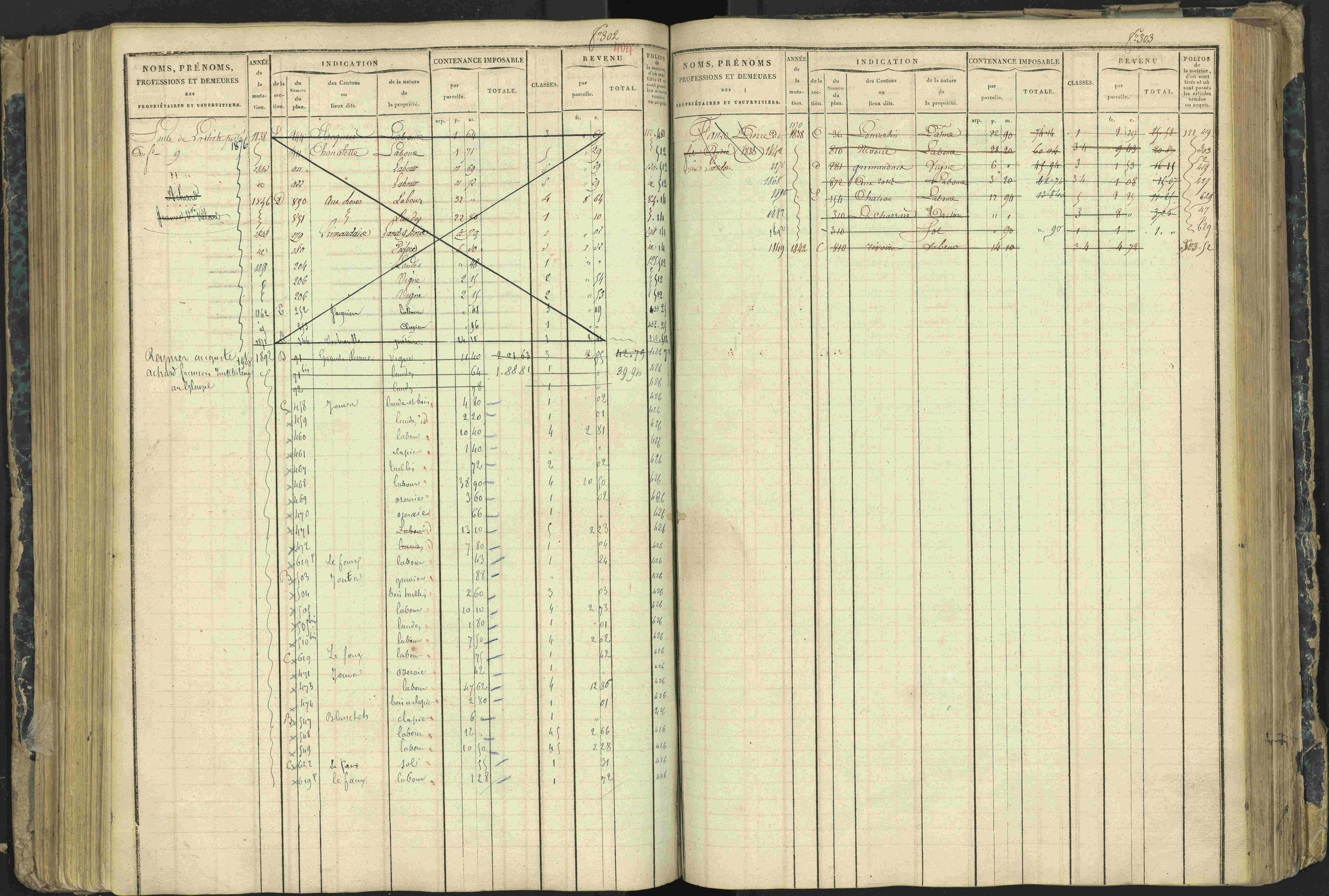 Aspres-lès-Corps - 3 P 177/2 - 3 P 177/2 - Matrice, folios 1-487.