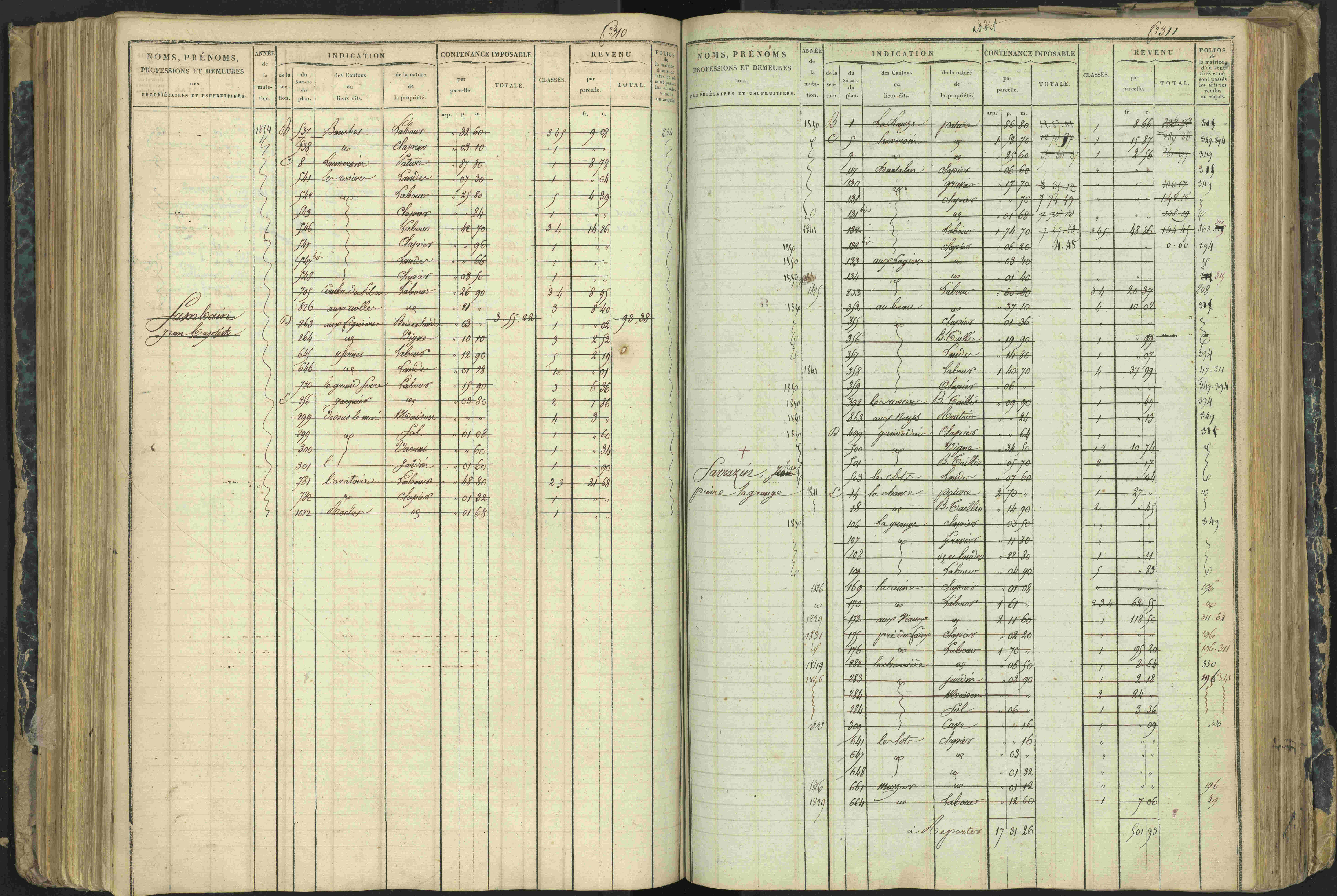Aspres-lès-Corps - 3 P 177/2 - 3 P 177/2 - Matrice, folios 1-487.