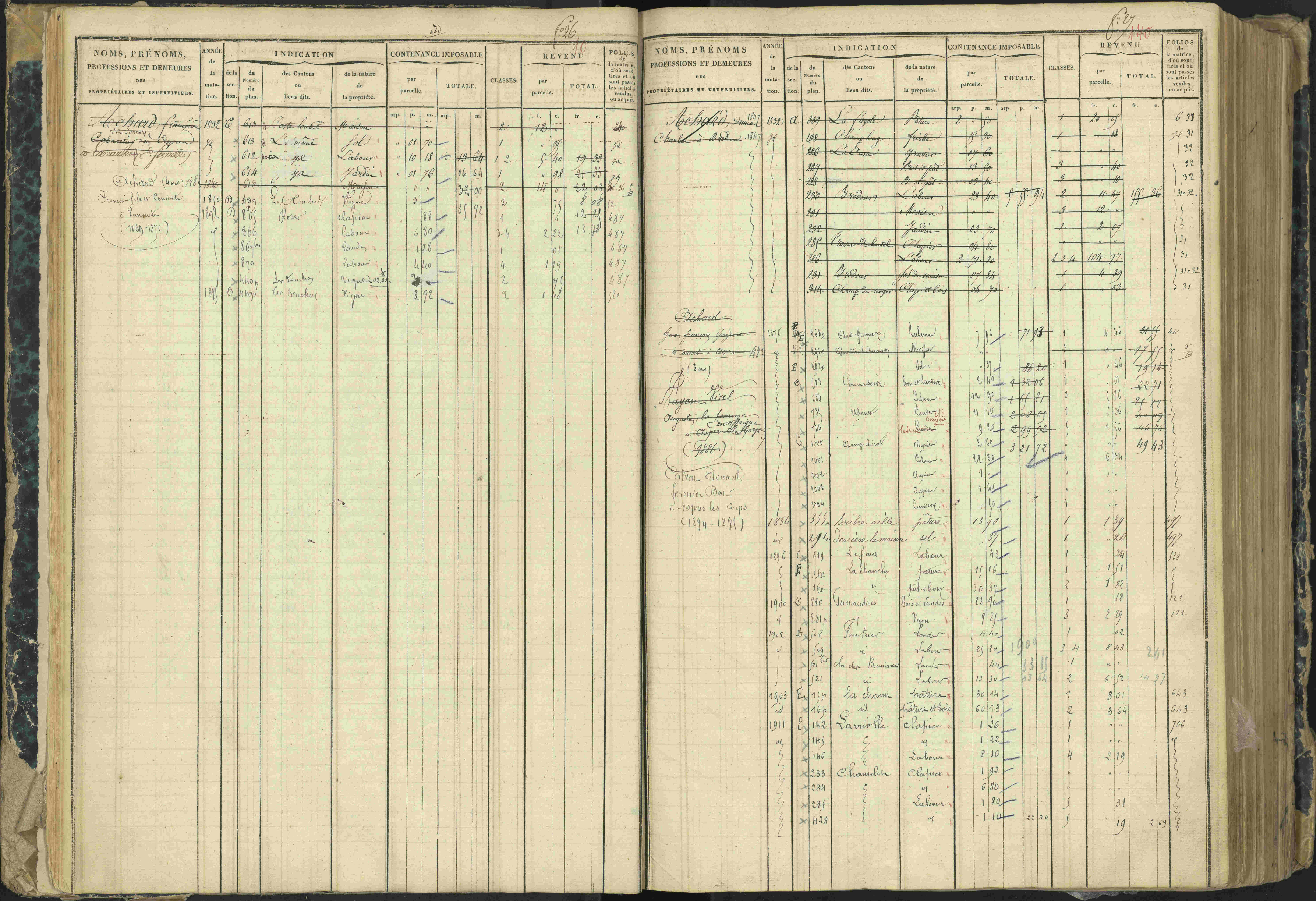 Aspres-lès-Corps - 3 P 177/2 - 3 P 177/2 - Matrice, folios 1-487.