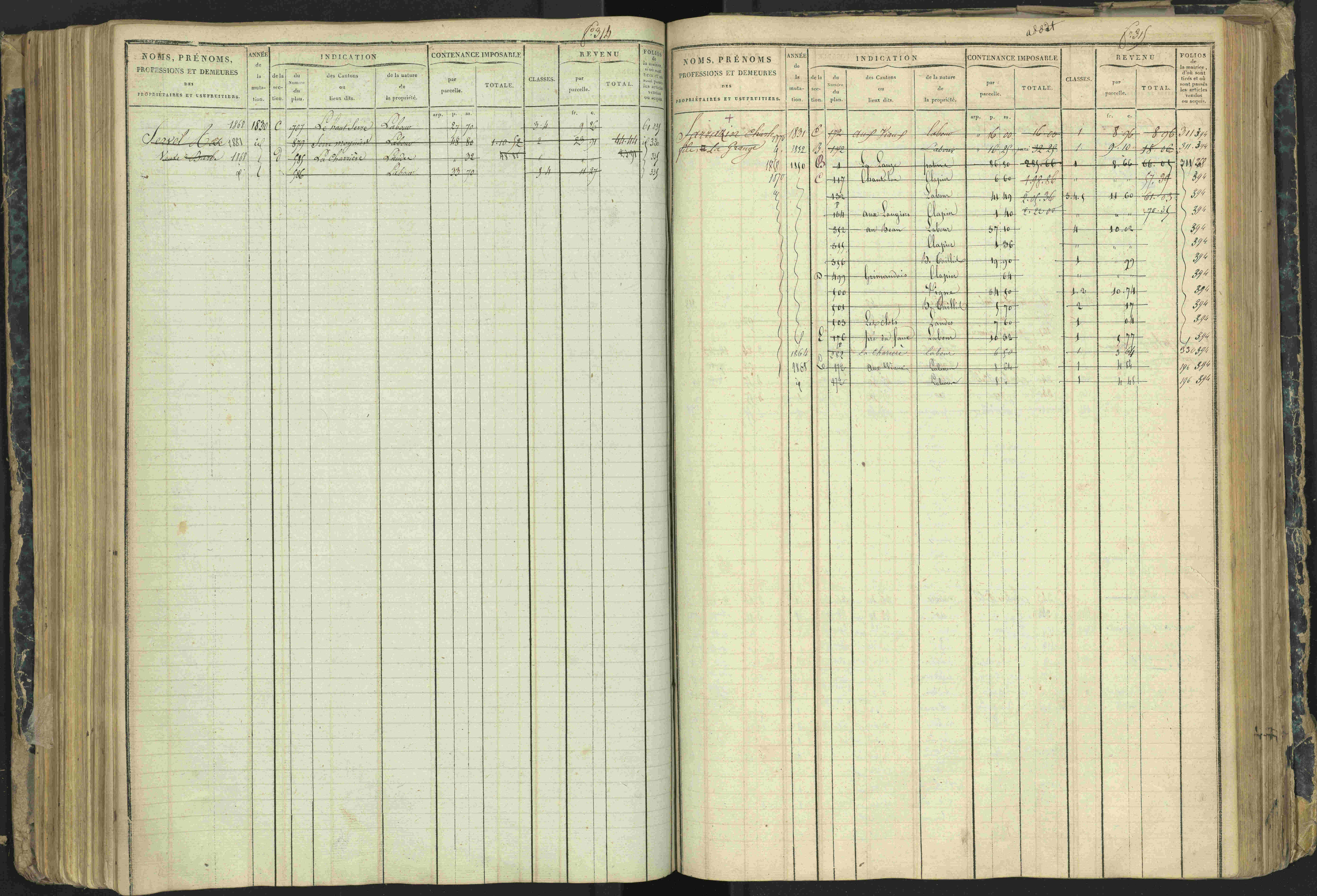 Aspres-lès-Corps - 3 P 177/2 - 3 P 177/2 - Matrice, folios 1-487.