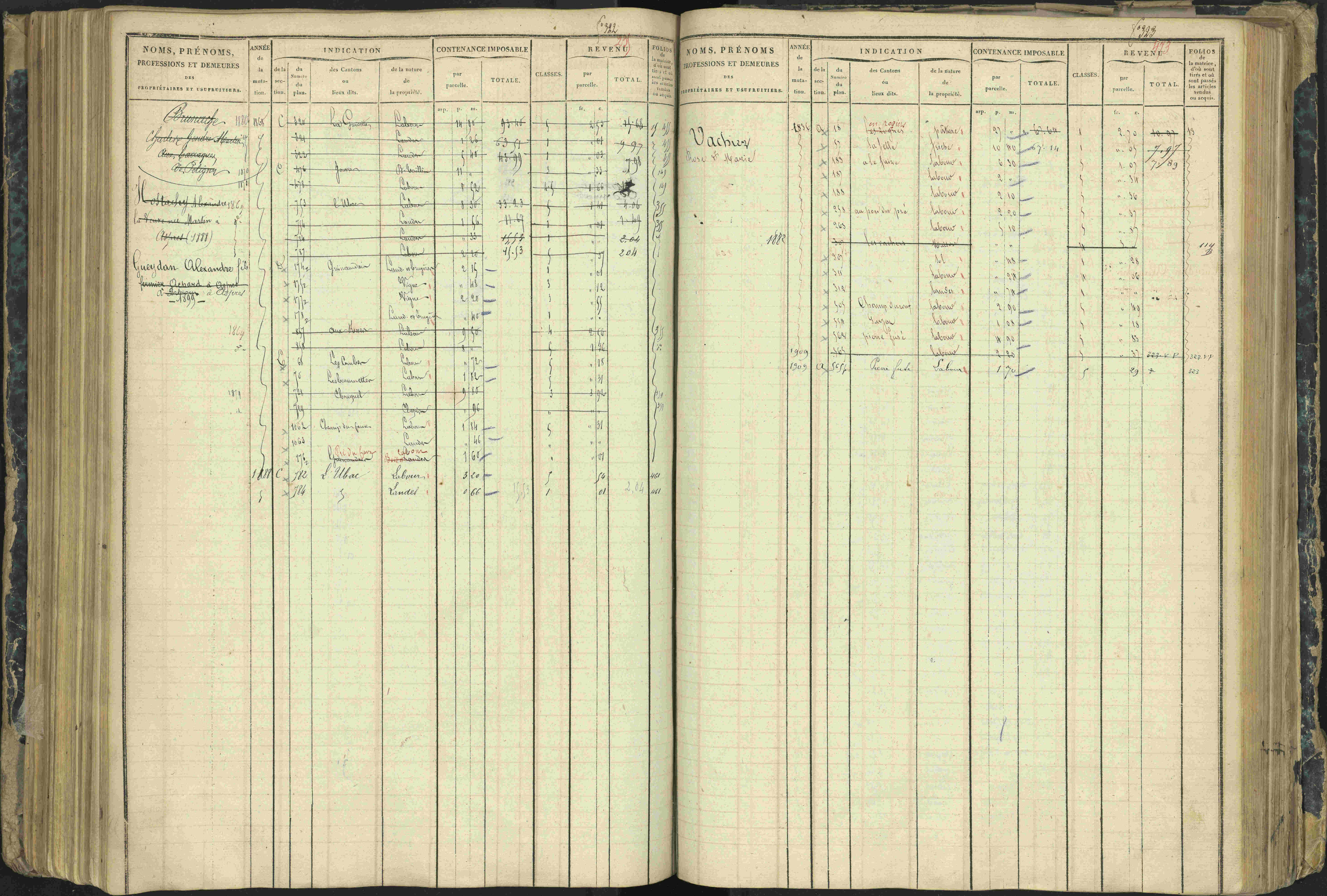 Aspres-lès-Corps - 3 P 177/2 - 3 P 177/2 - Matrice, folios 1-487.