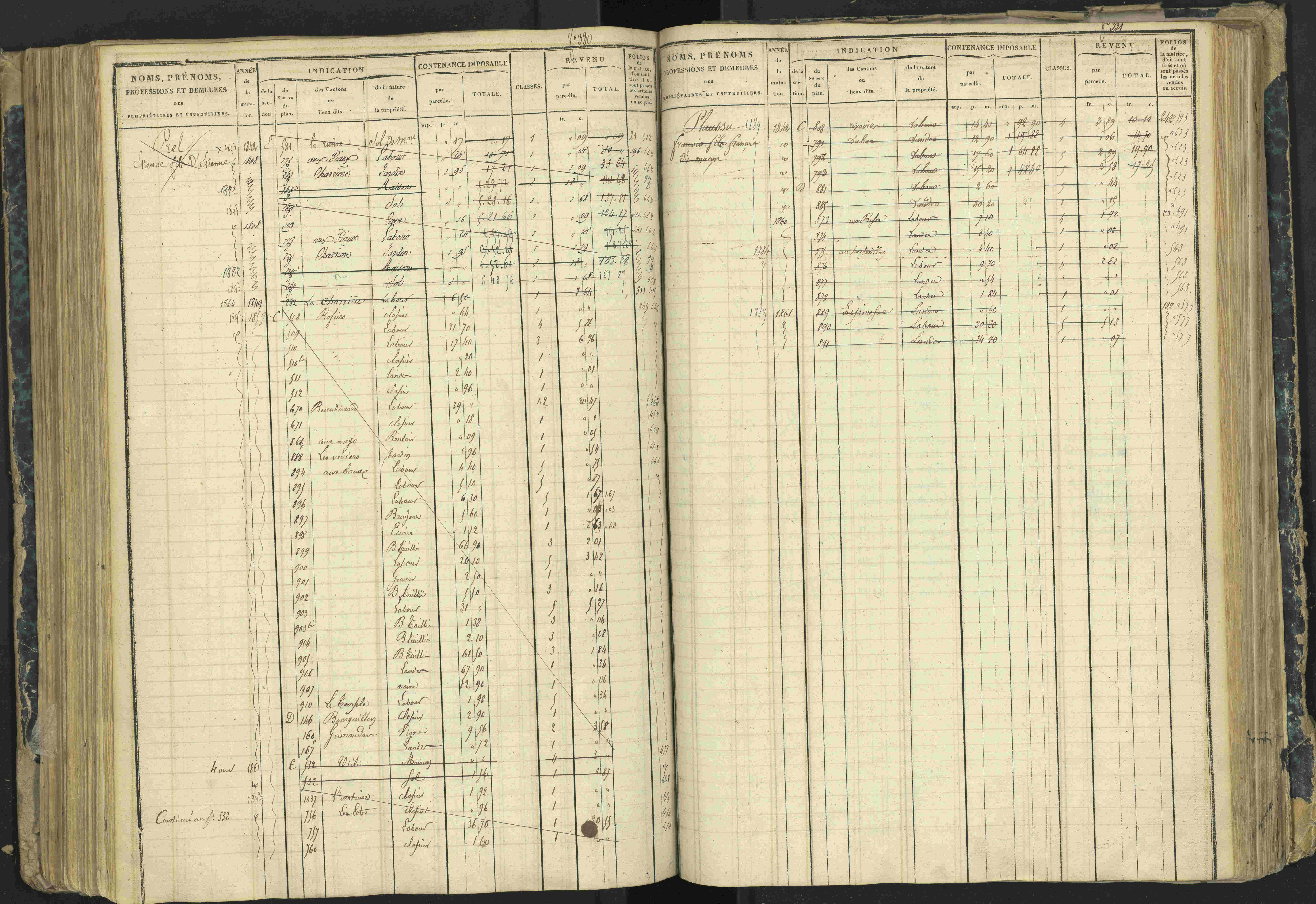 Aspres-lès-Corps - 3 P 177/2 - 3 P 177/2 - Matrice, folios 1-487.