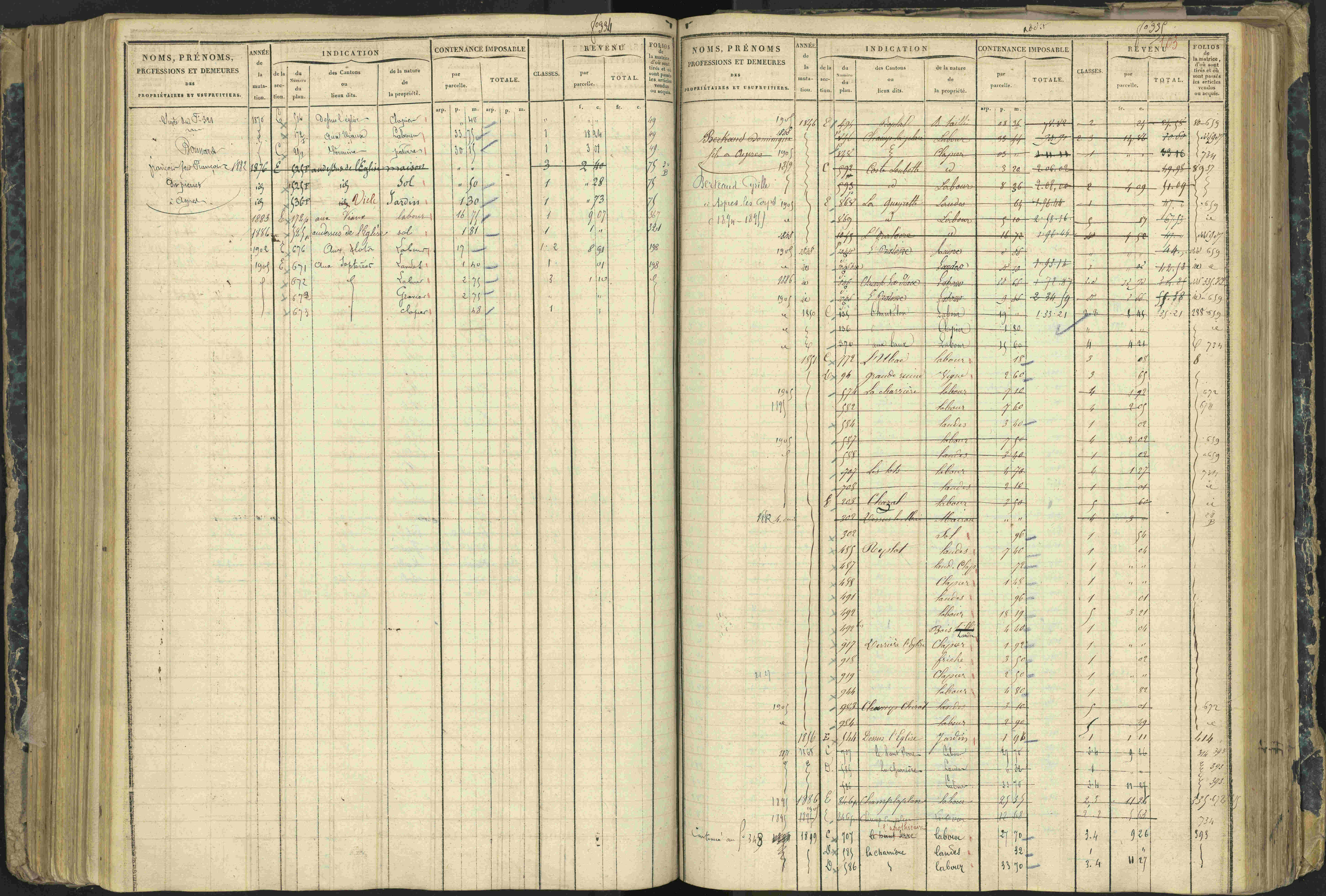 Aspres-lès-Corps - 3 P 177/2 - 3 P 177/2 - Matrice, folios 1-487.