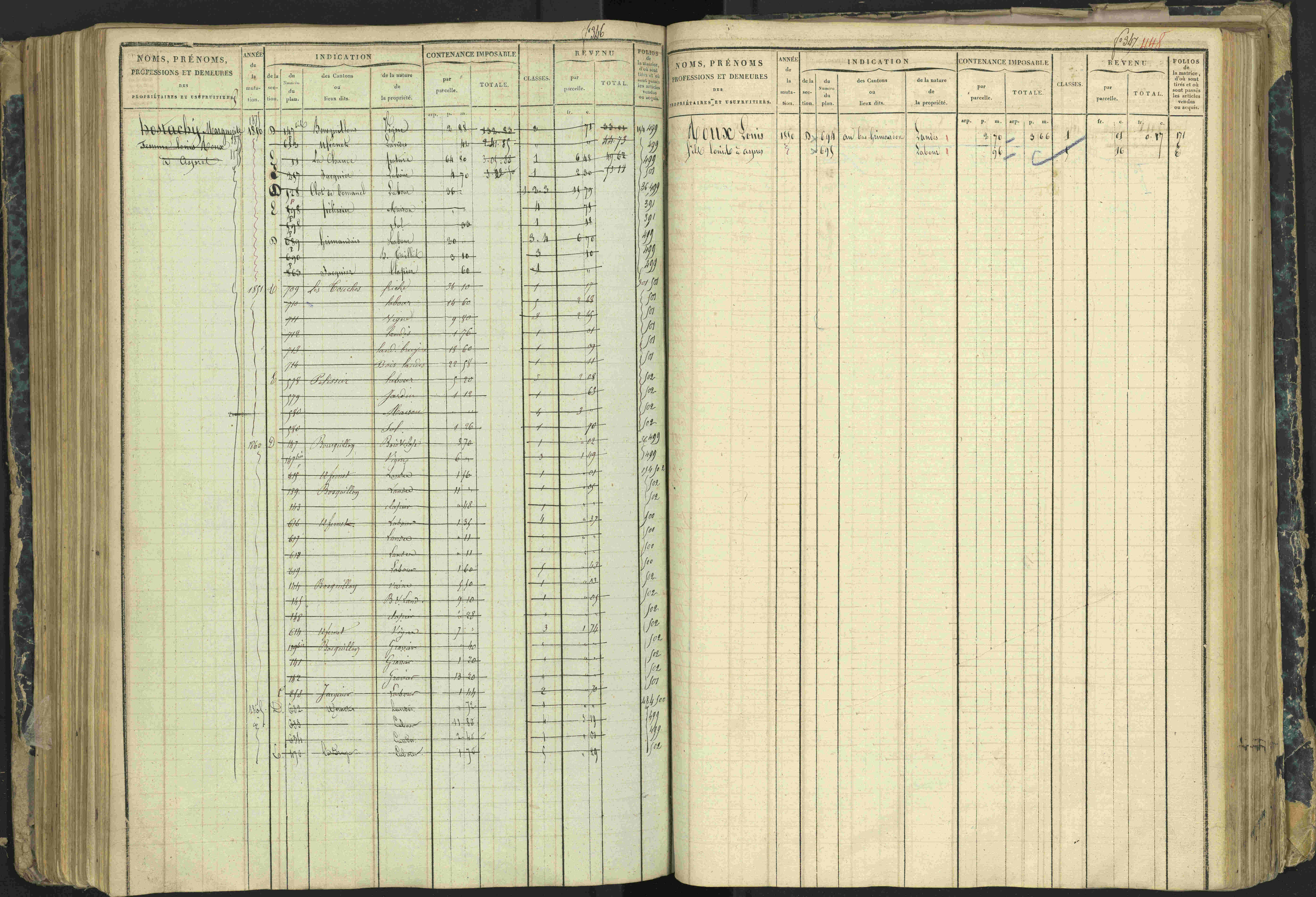 Aspres-lès-Corps - 3 P 177/2 - 3 P 177/2 - Matrice, folios 1-487.