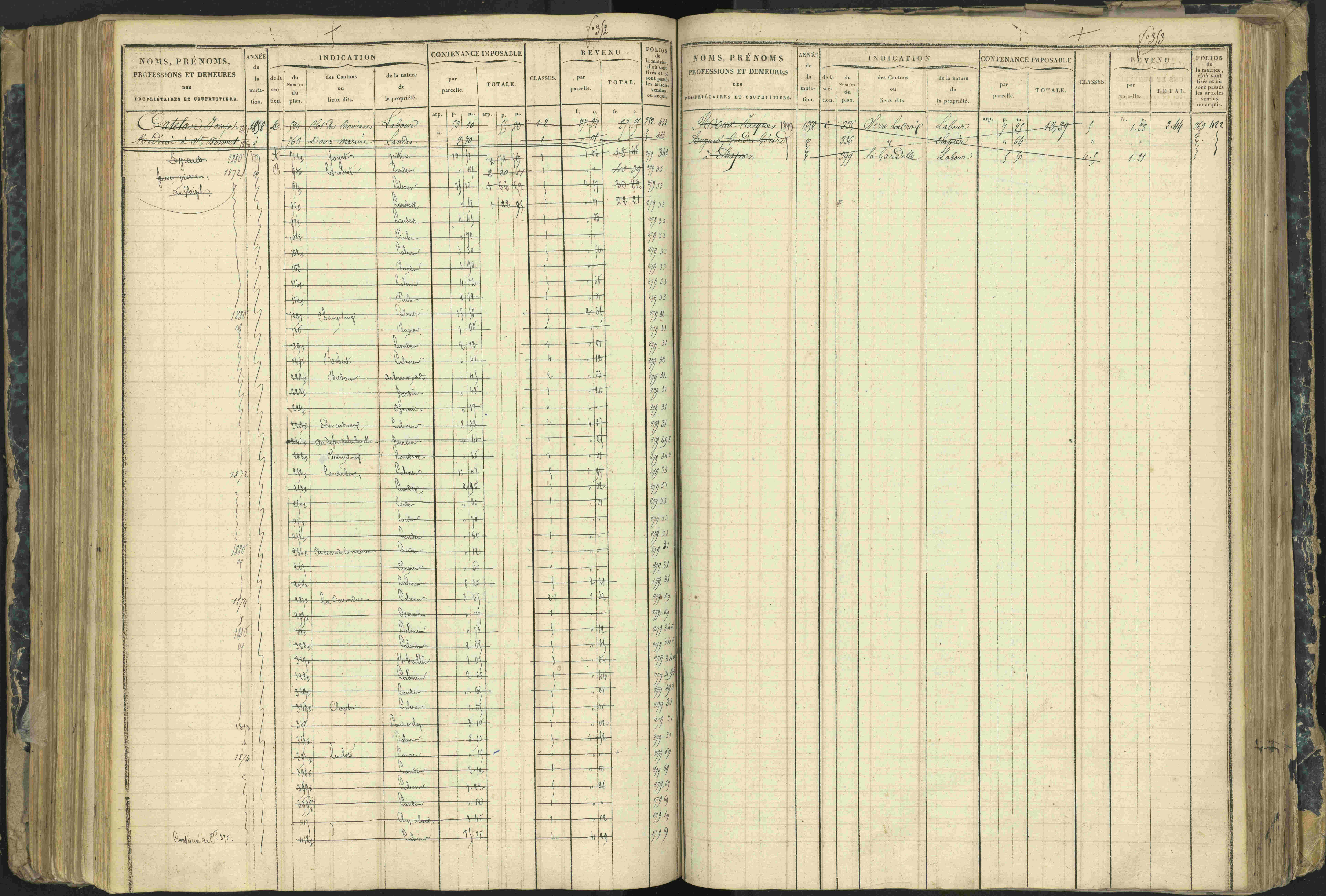 Aspres-lès-Corps - 3 P 177/2 - 3 P 177/2 - Matrice, folios 1-487.