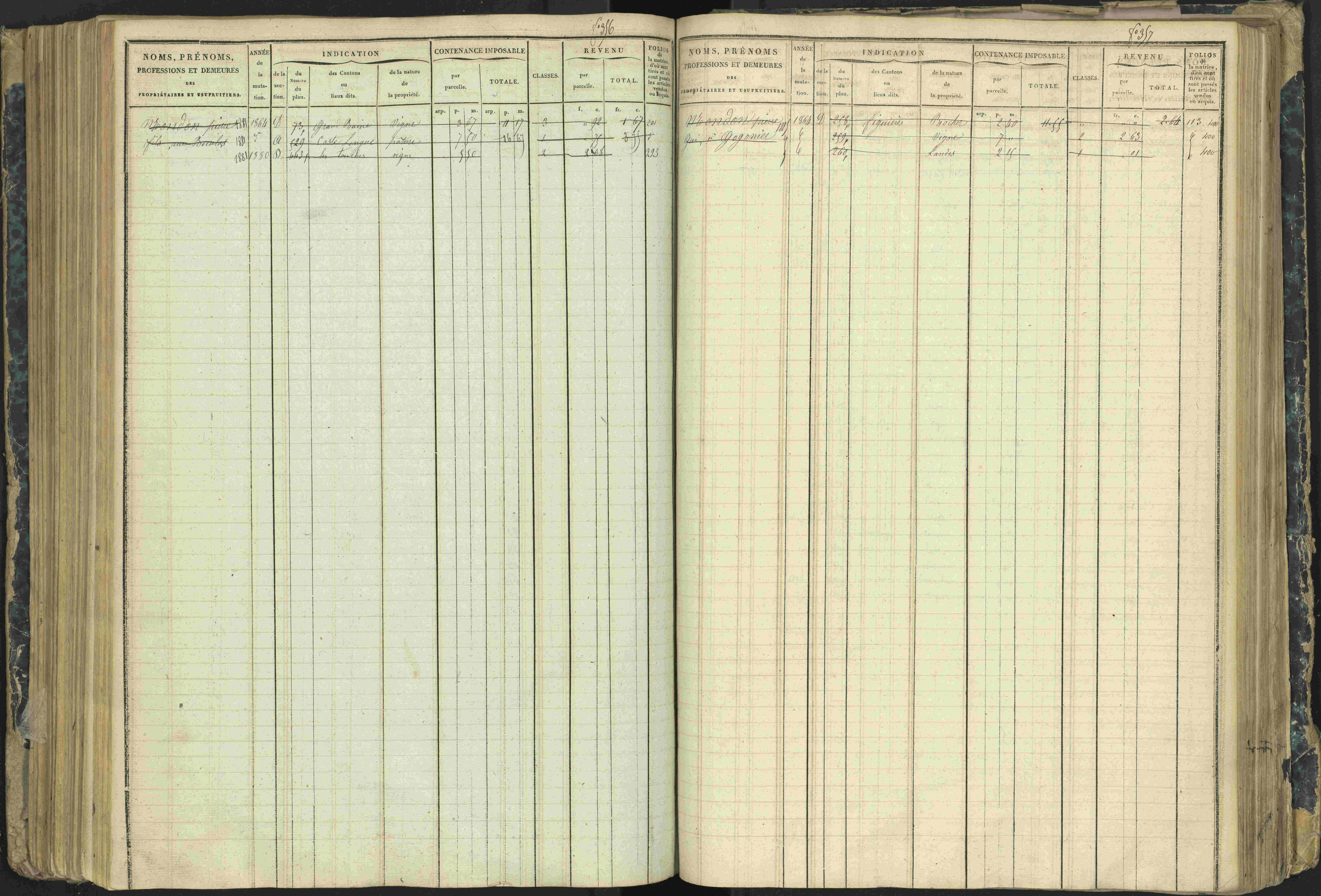 Aspres-lès-Corps - 3 P 177/2 - 3 P 177/2 - Matrice, folios 1-487.