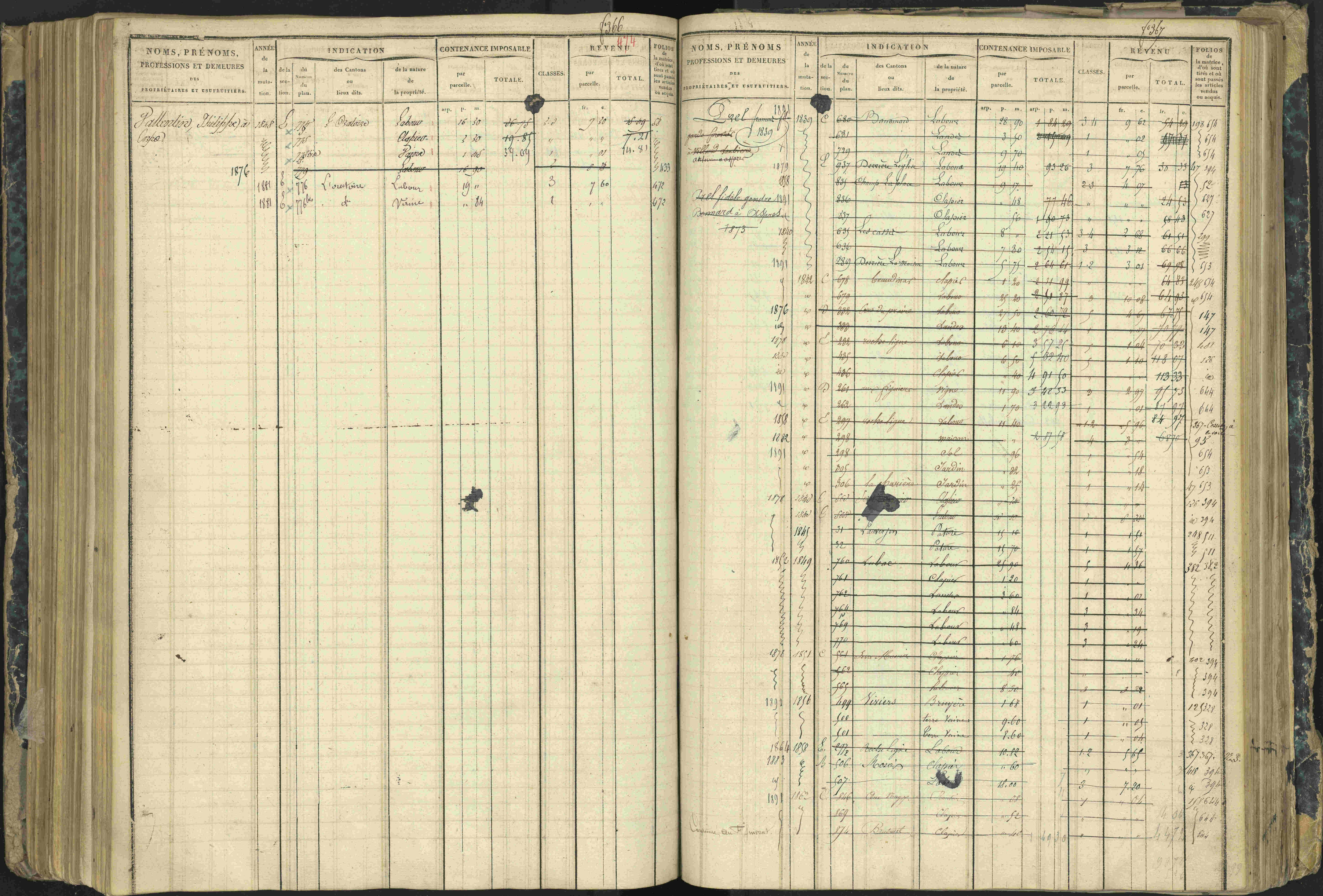 Aspres-lès-Corps - 3 P 177/2 - 3 P 177/2 - Matrice, folios 1-487.