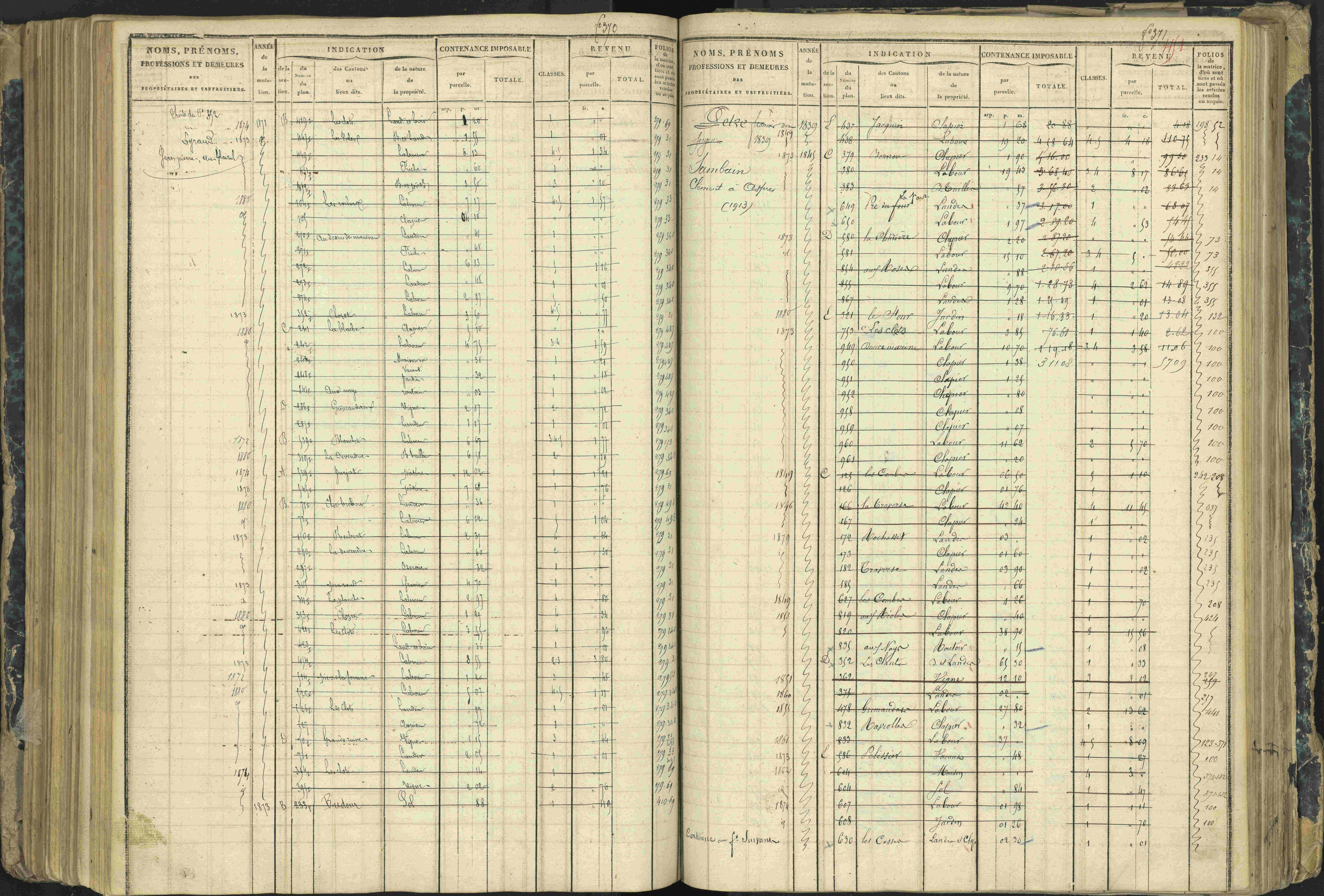 Aspres-lès-Corps - 3 P 177/2 - 3 P 177/2 - Matrice, folios 1-487.