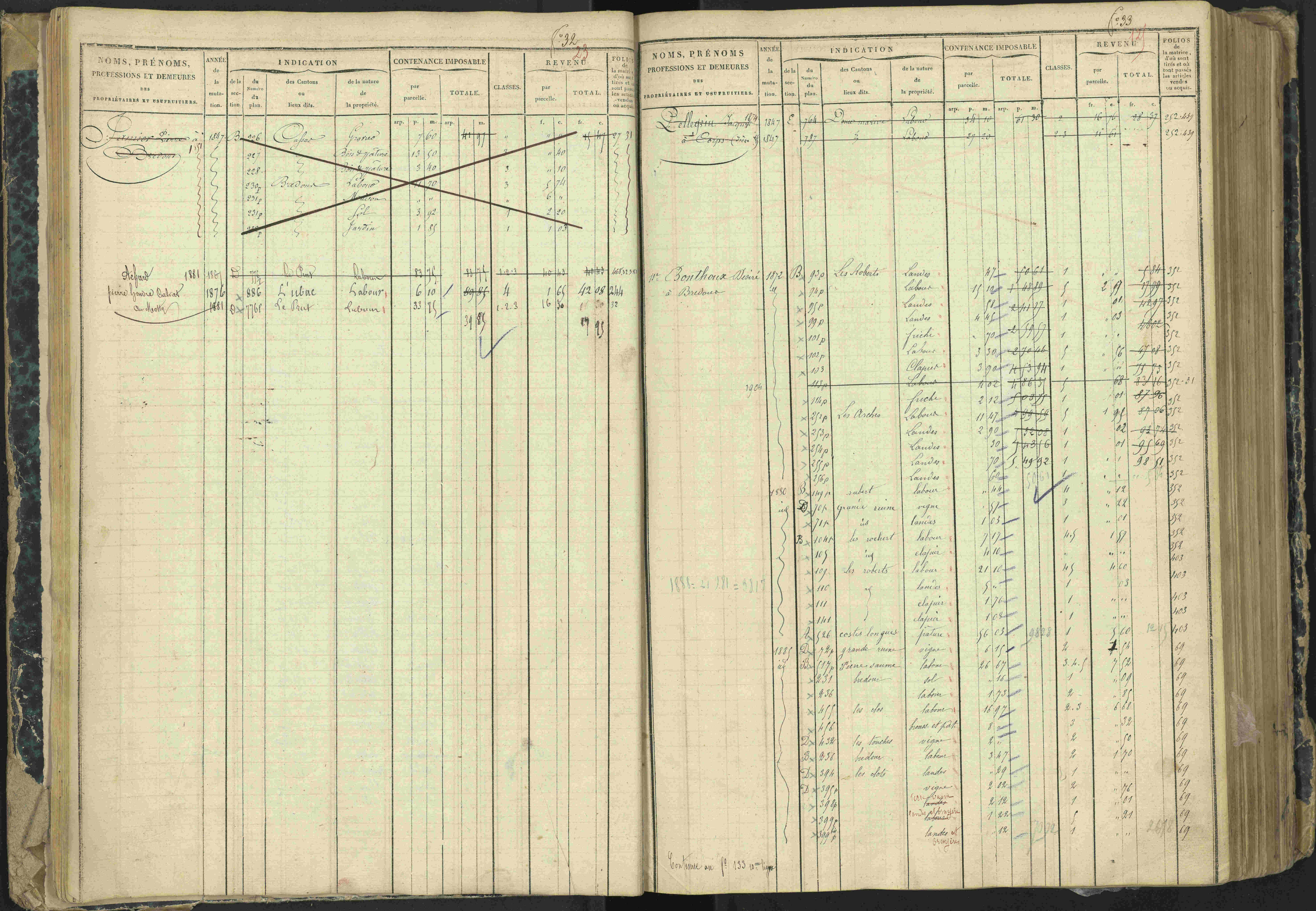 Aspres-lès-Corps - 3 P 177/2 - 3 P 177/2 - Matrice, folios 1-487.