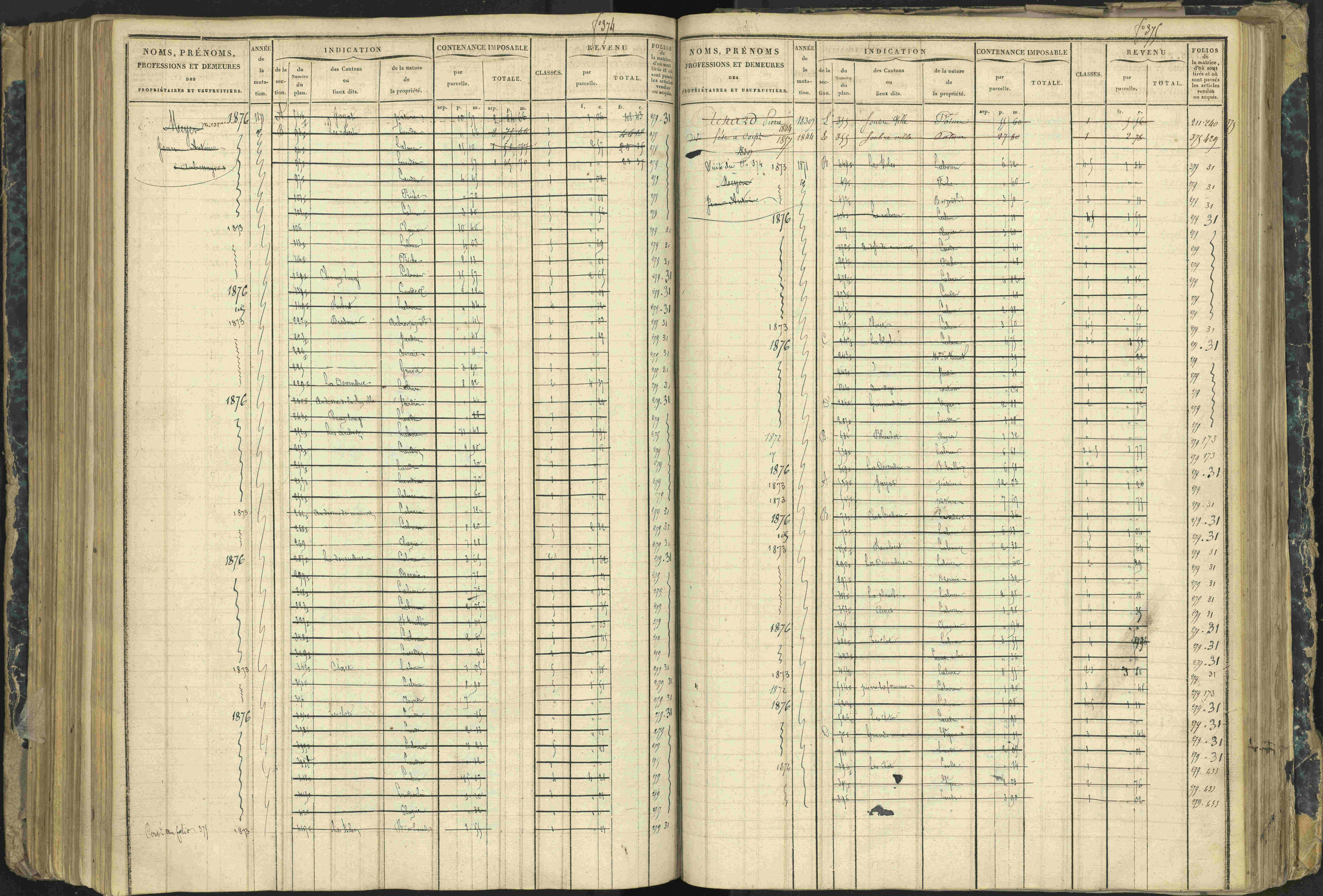 Aspres-lès-Corps - 3 P 177/2 - 3 P 177/2 - Matrice, folios 1-487.