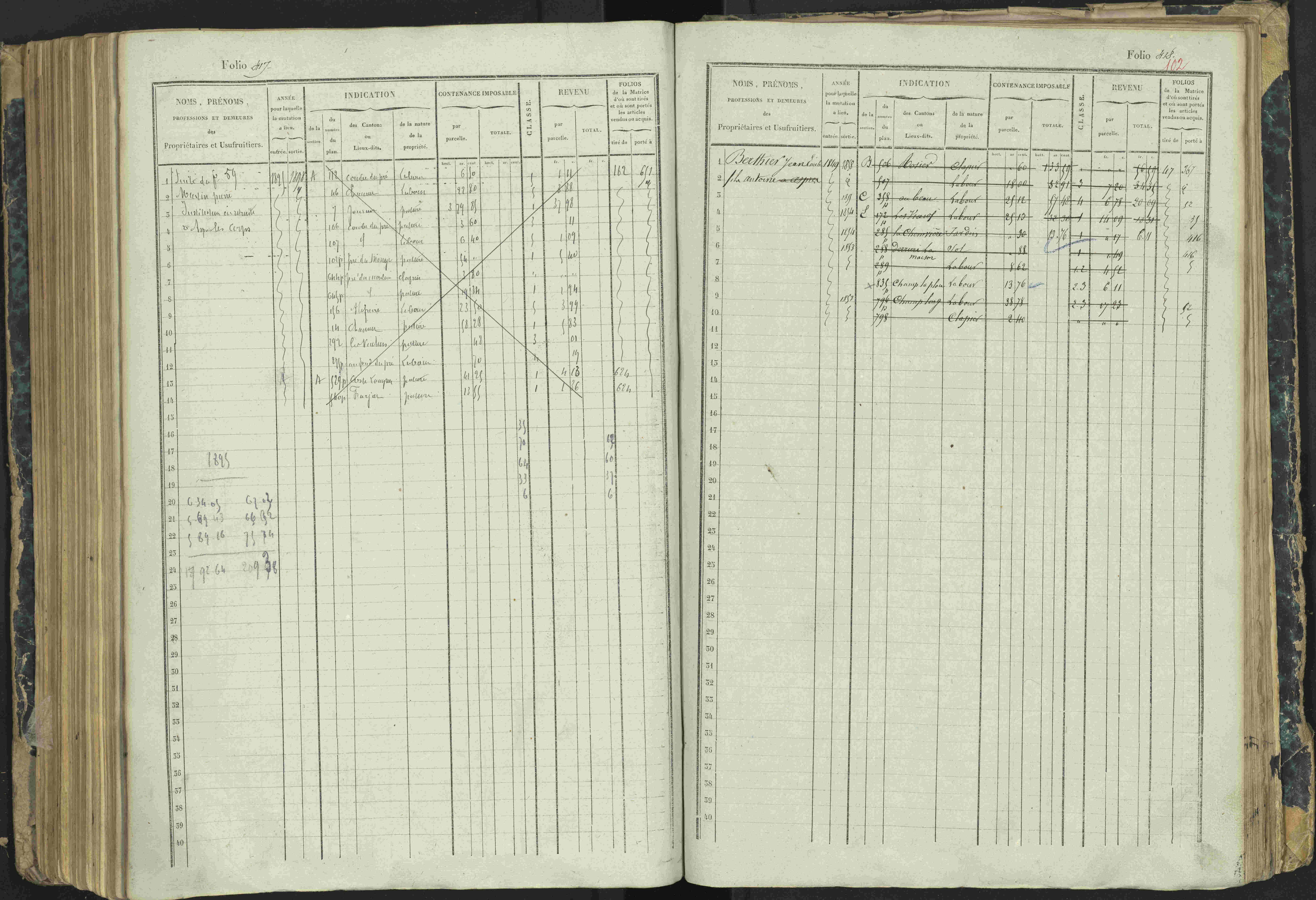 Aspres-lès-Corps - 3 P 177/2 - 3 P 177/2 - Matrice, folios 1-487.