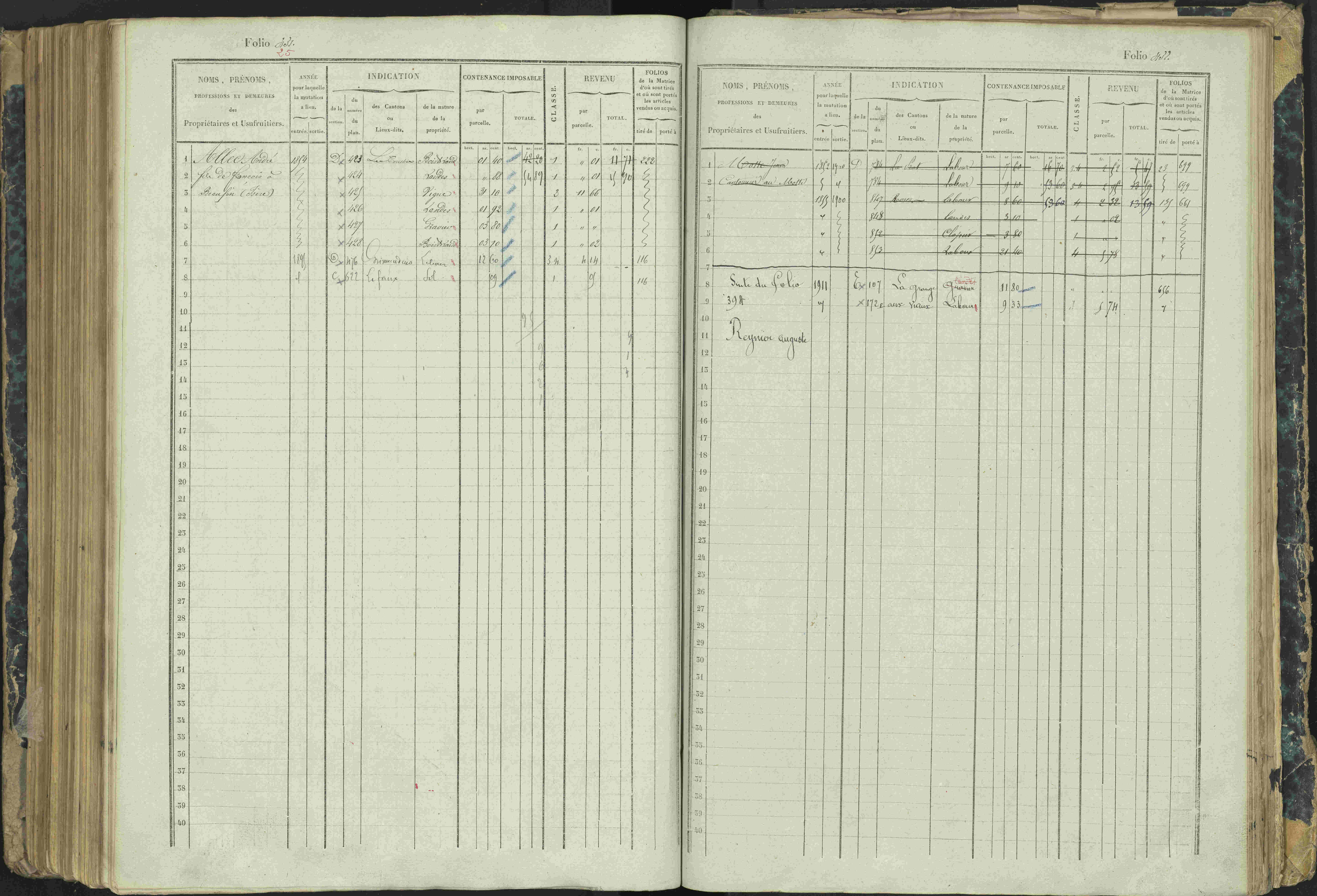 Aspres-lès-Corps - 3 P 177/2 - 3 P 177/2 - Matrice, folios 1-487.
